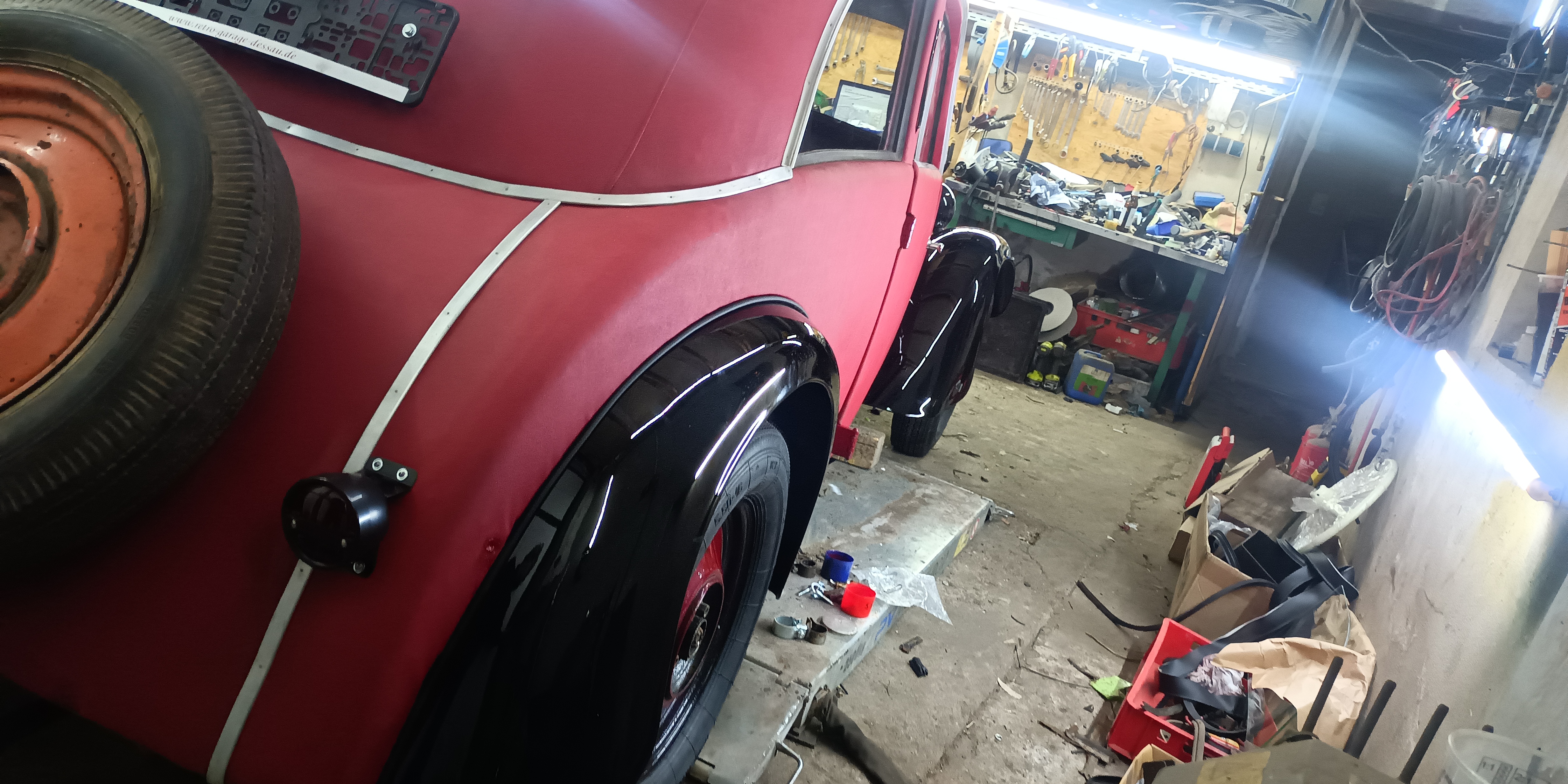 Rücklicht Rückleuchte Schwarz 3 Funktionen DKW IFA Vorkrieg Oldtimer Universal