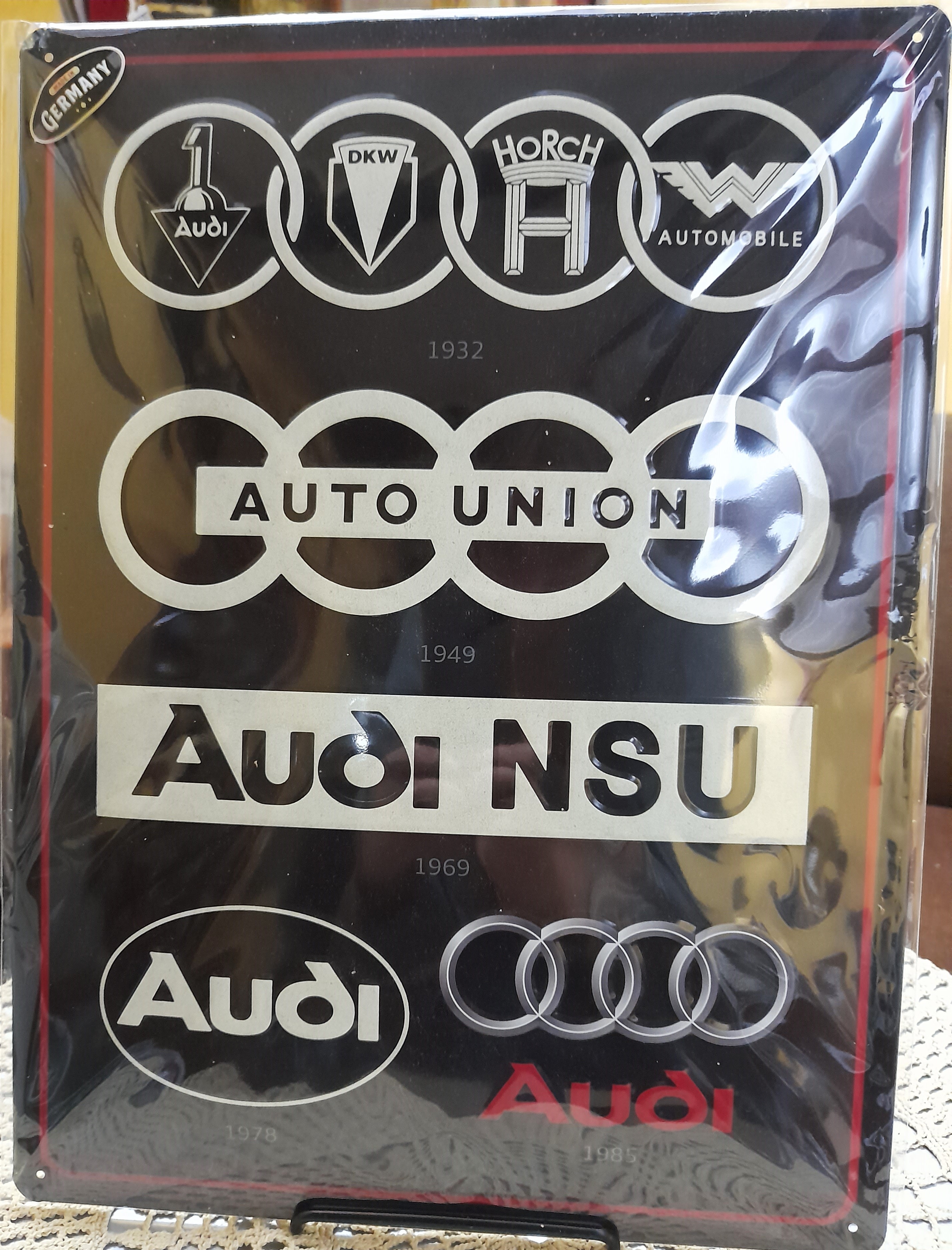 Blechschild Audi Horch Autounion DKW