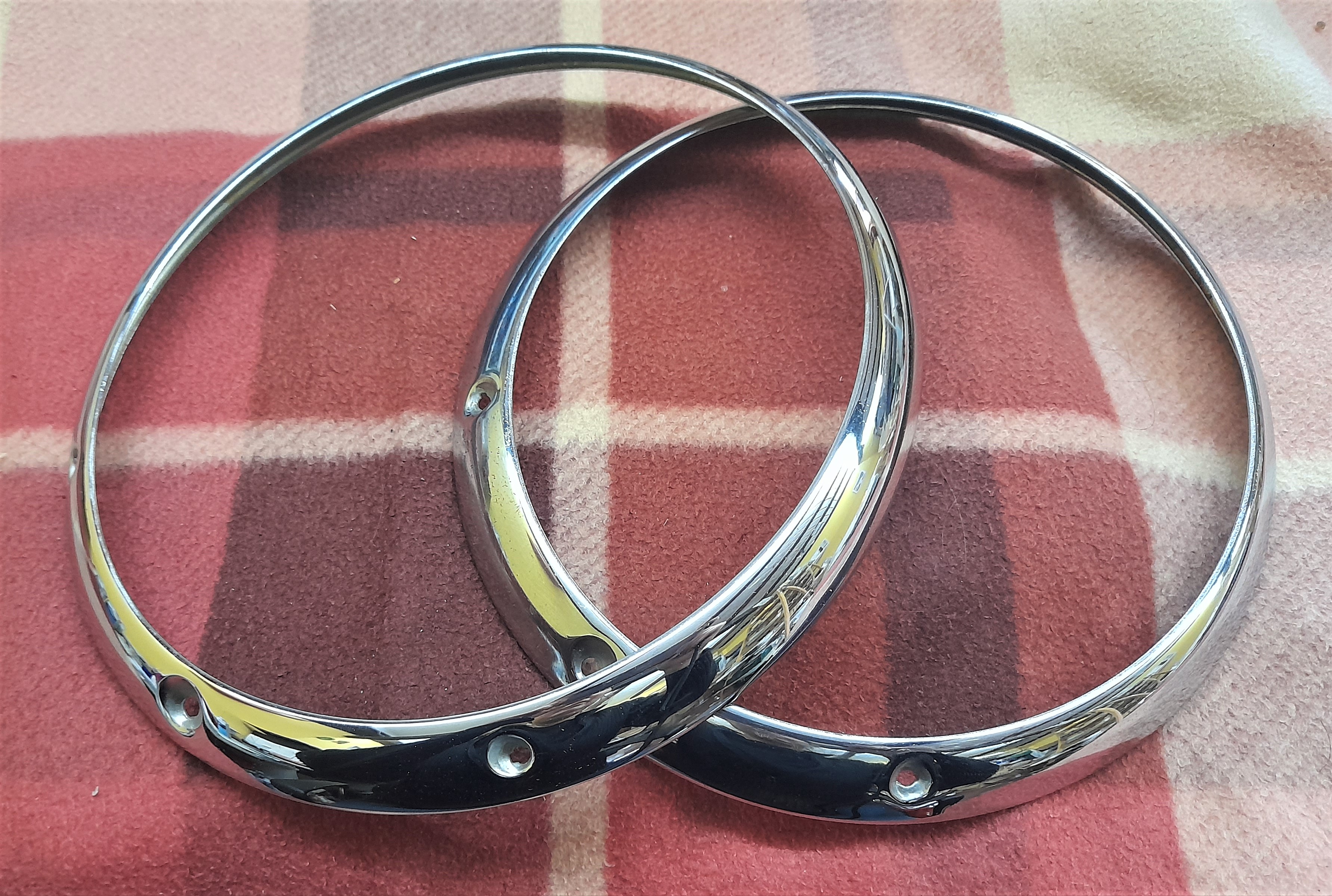 Scheinwerferringe, Lampenringe chrom IFA F9