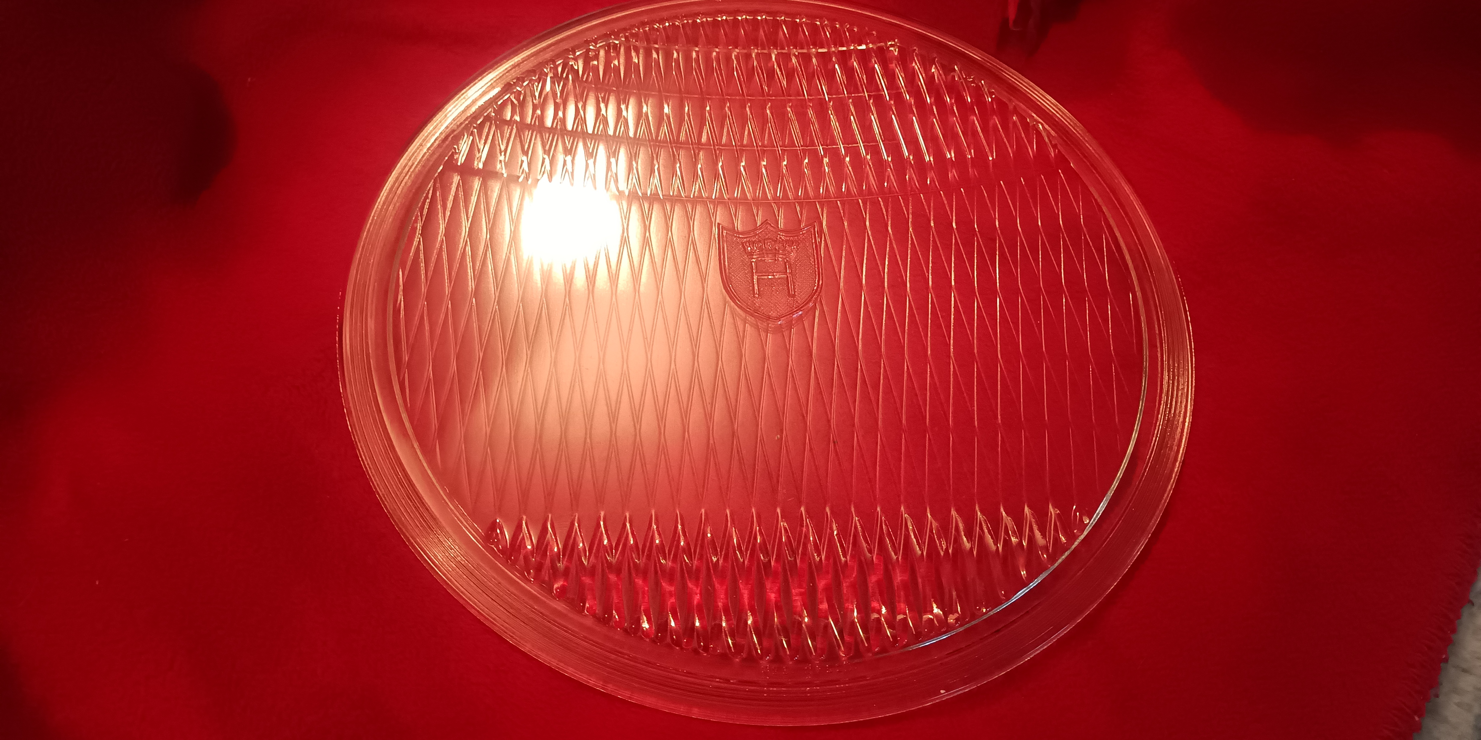 Scheinwerferglas  280mm Horch gerade