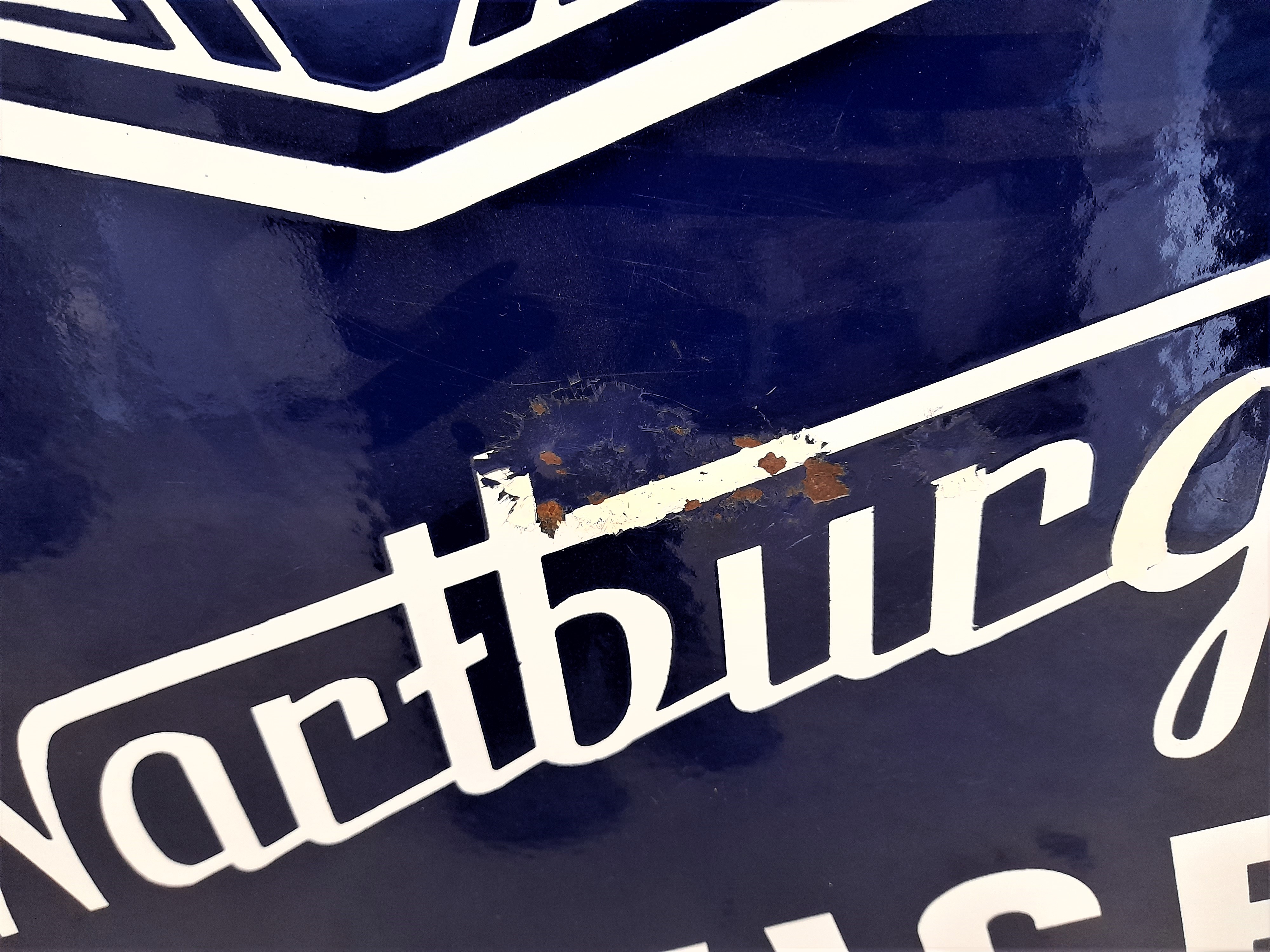 Emailleschild Wartburg