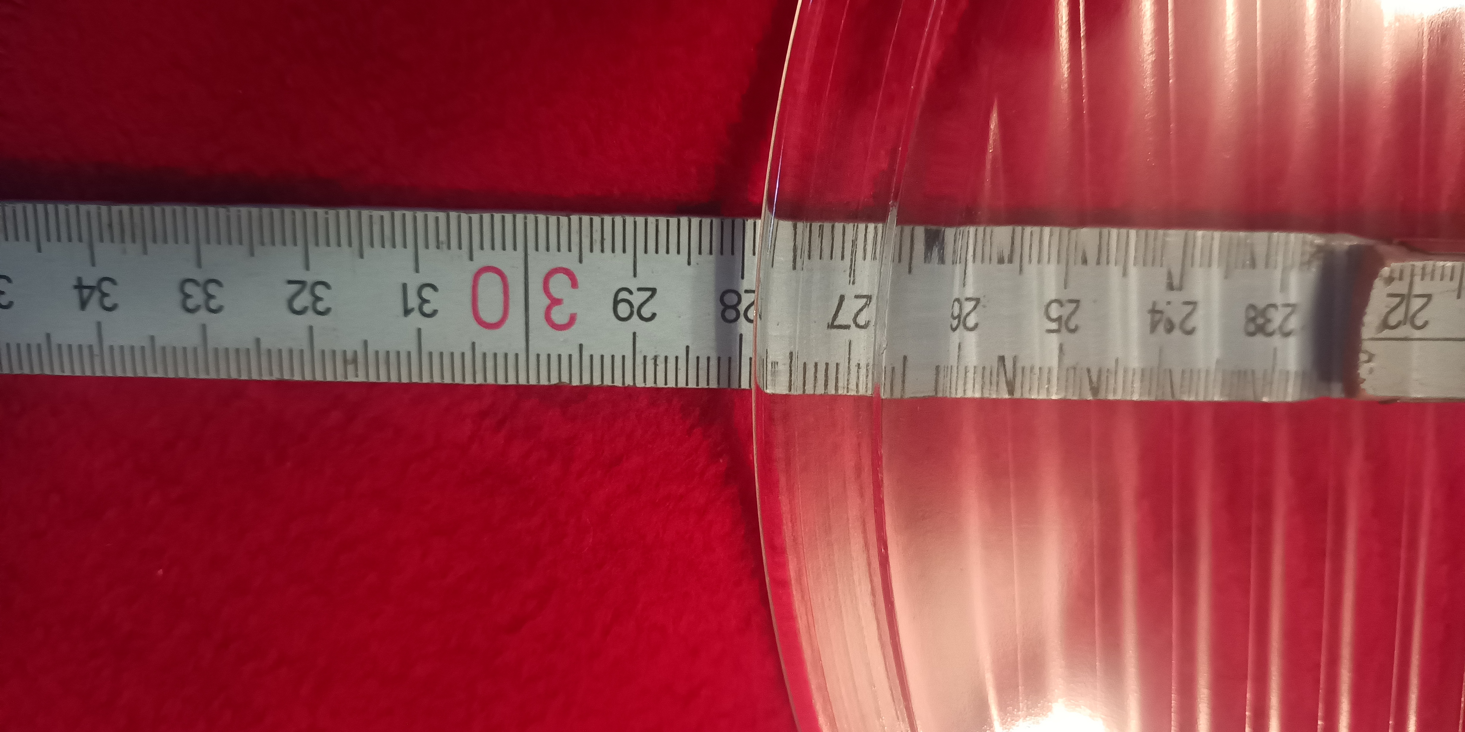 Scheinwerferglas  280mm Horch gerade