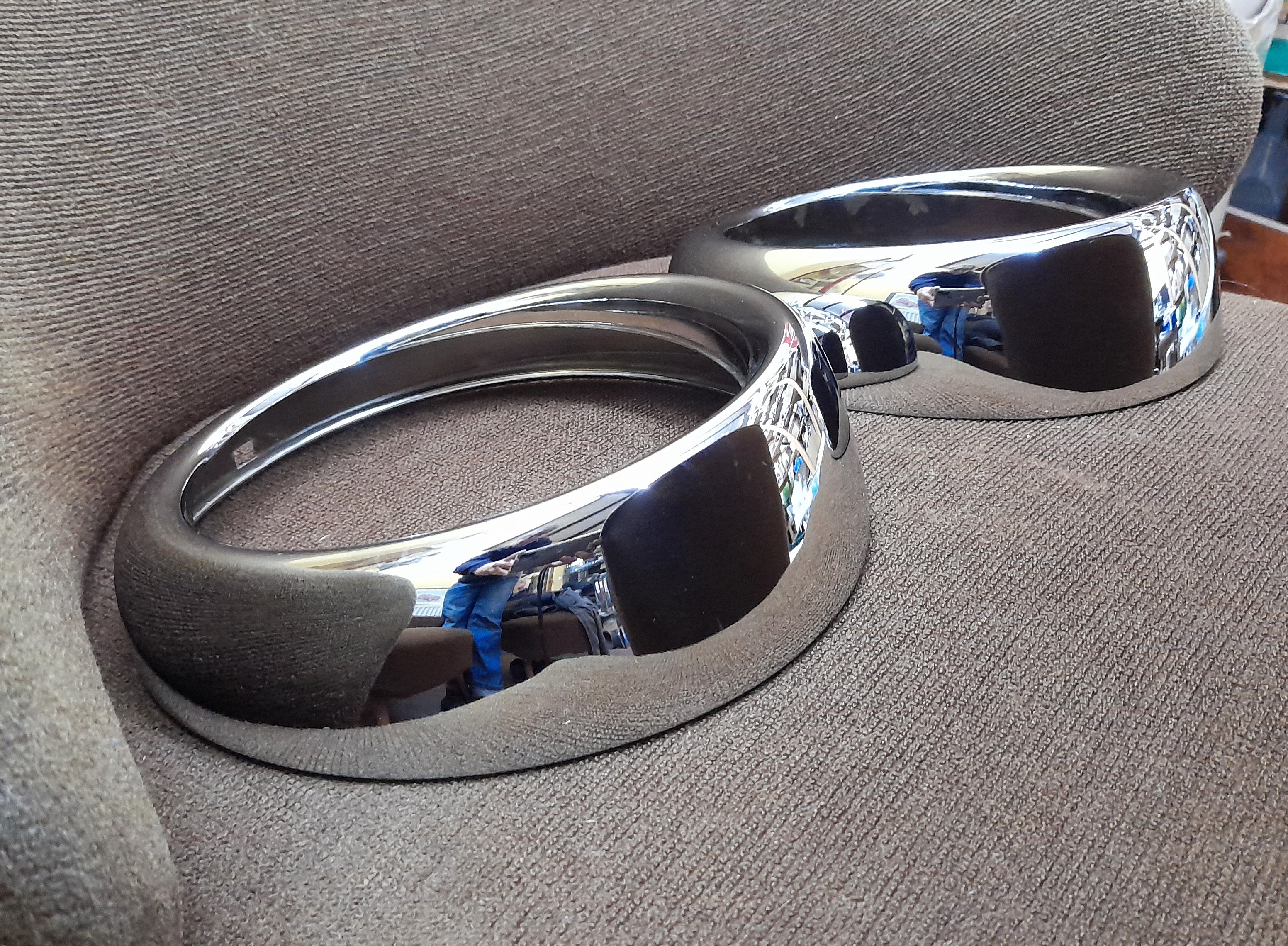 Scheinwerferringe, Lampenringe chrom Trabant