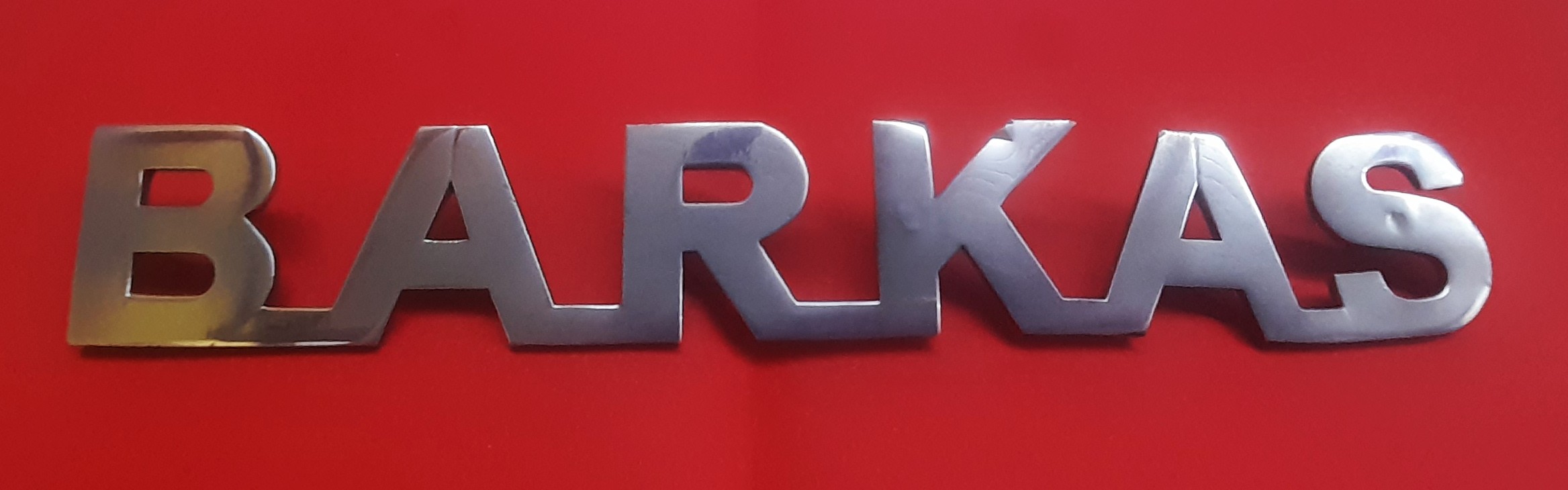 ALU Schriftzug Emblem "Barkas"  Barkas B1000