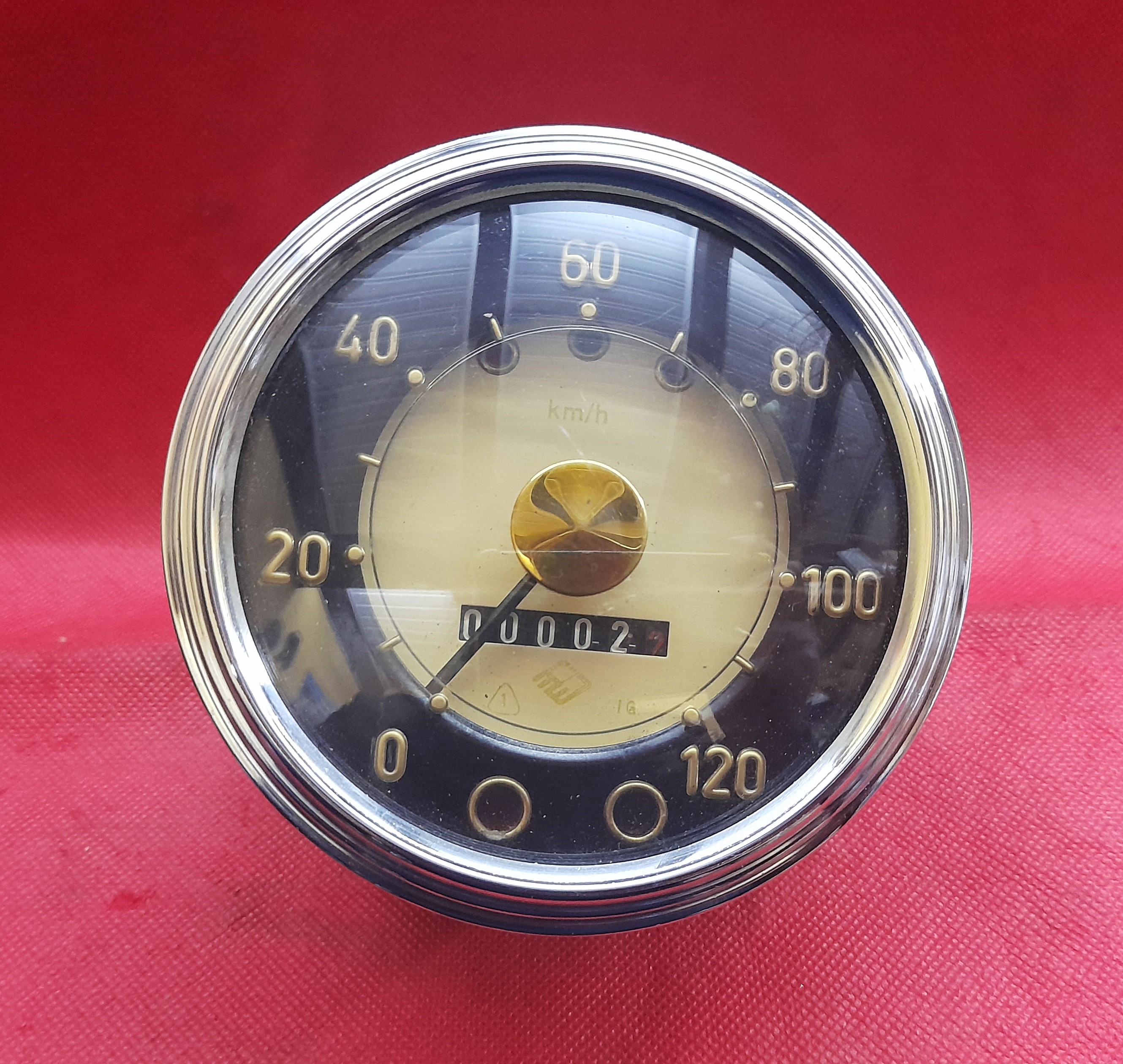 Tacho Tachometer Goldpunkt 120 km/h Trabant AWZ