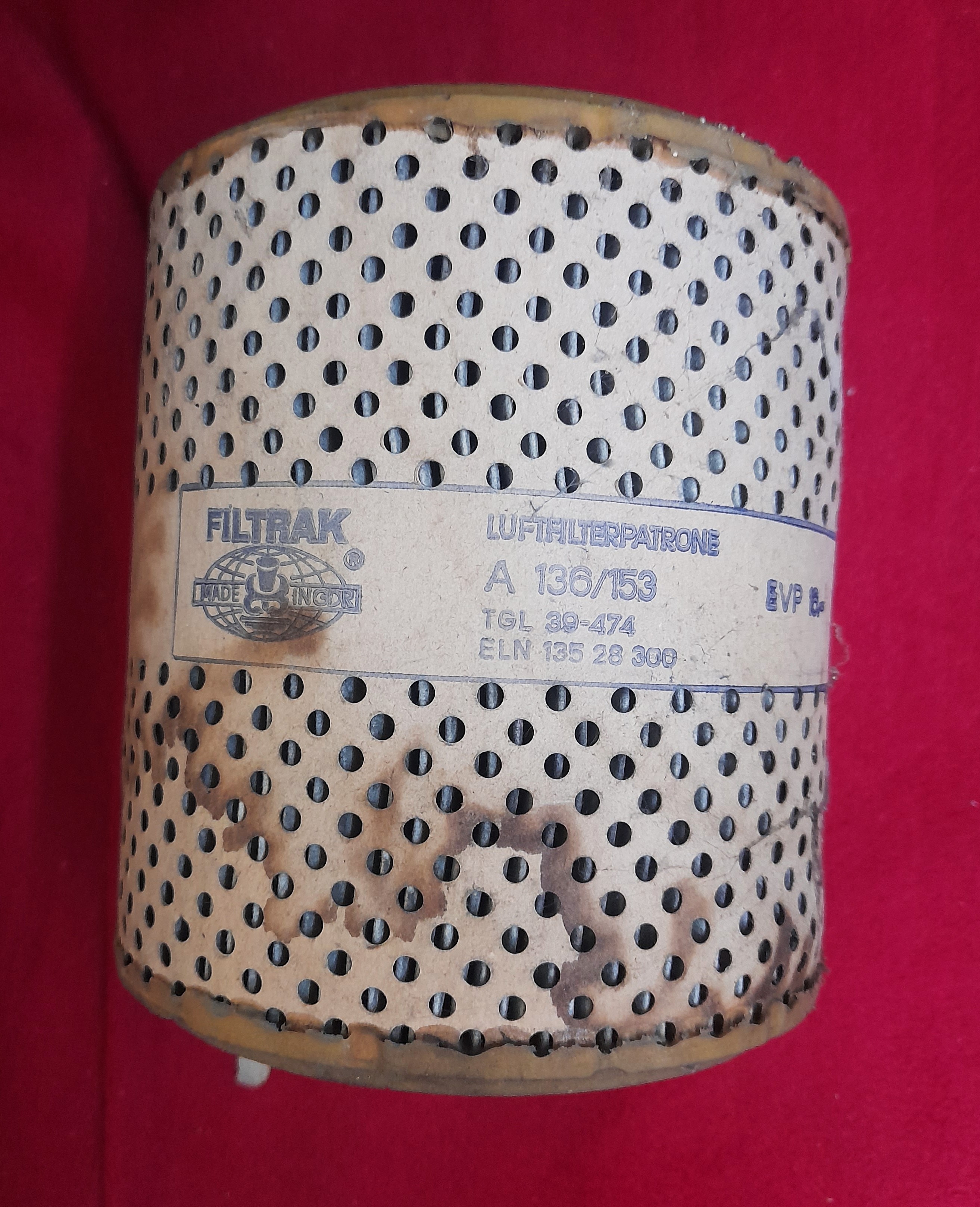 Luftfilter Luftfiltereinsatz A136/153 Filtrak Barkas B1000 Wartburg 312 Wartburg 353
