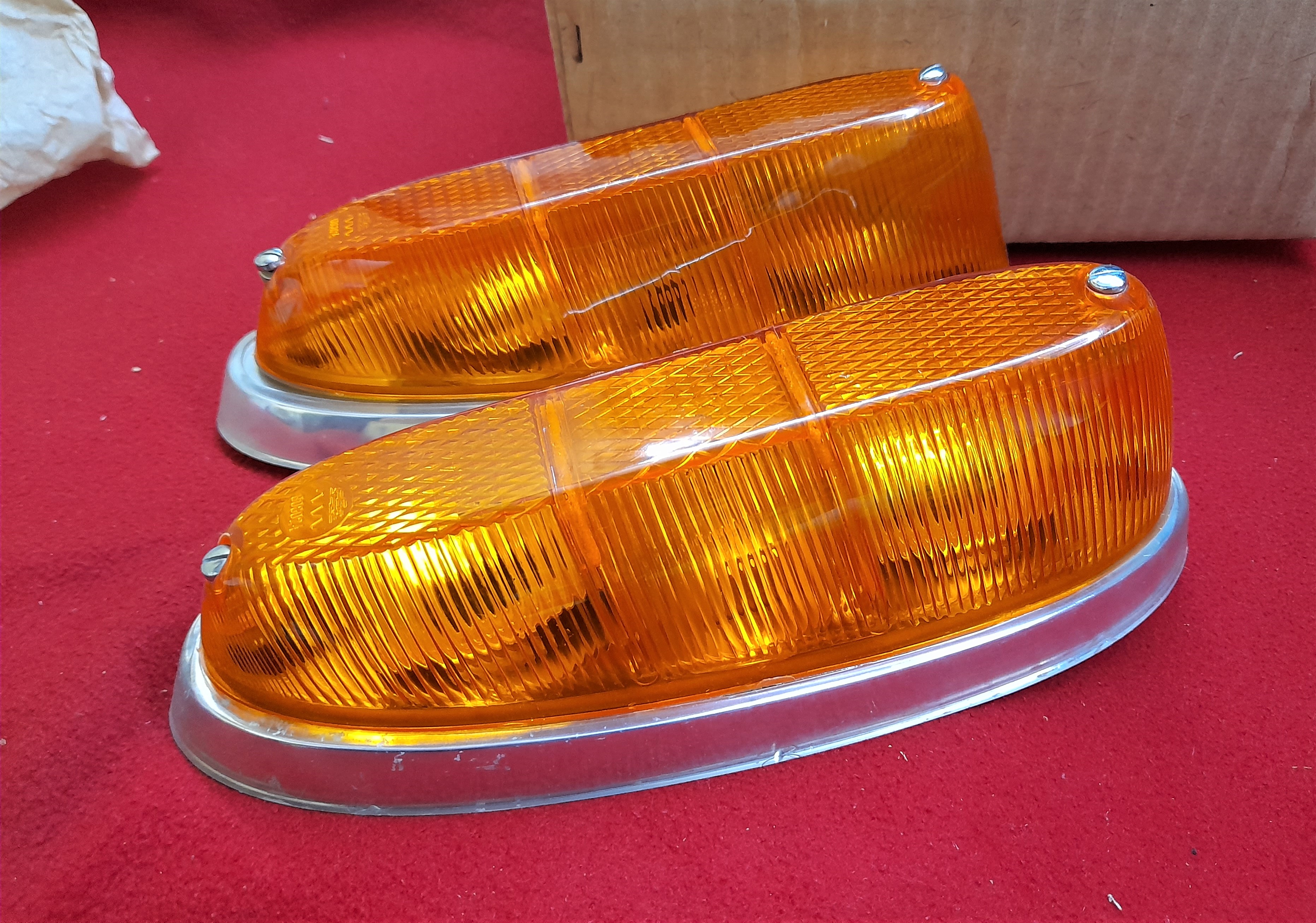 Rückleuchten Rücklichter Gelb Chrom Wartburg 311 312 Barkas B1000