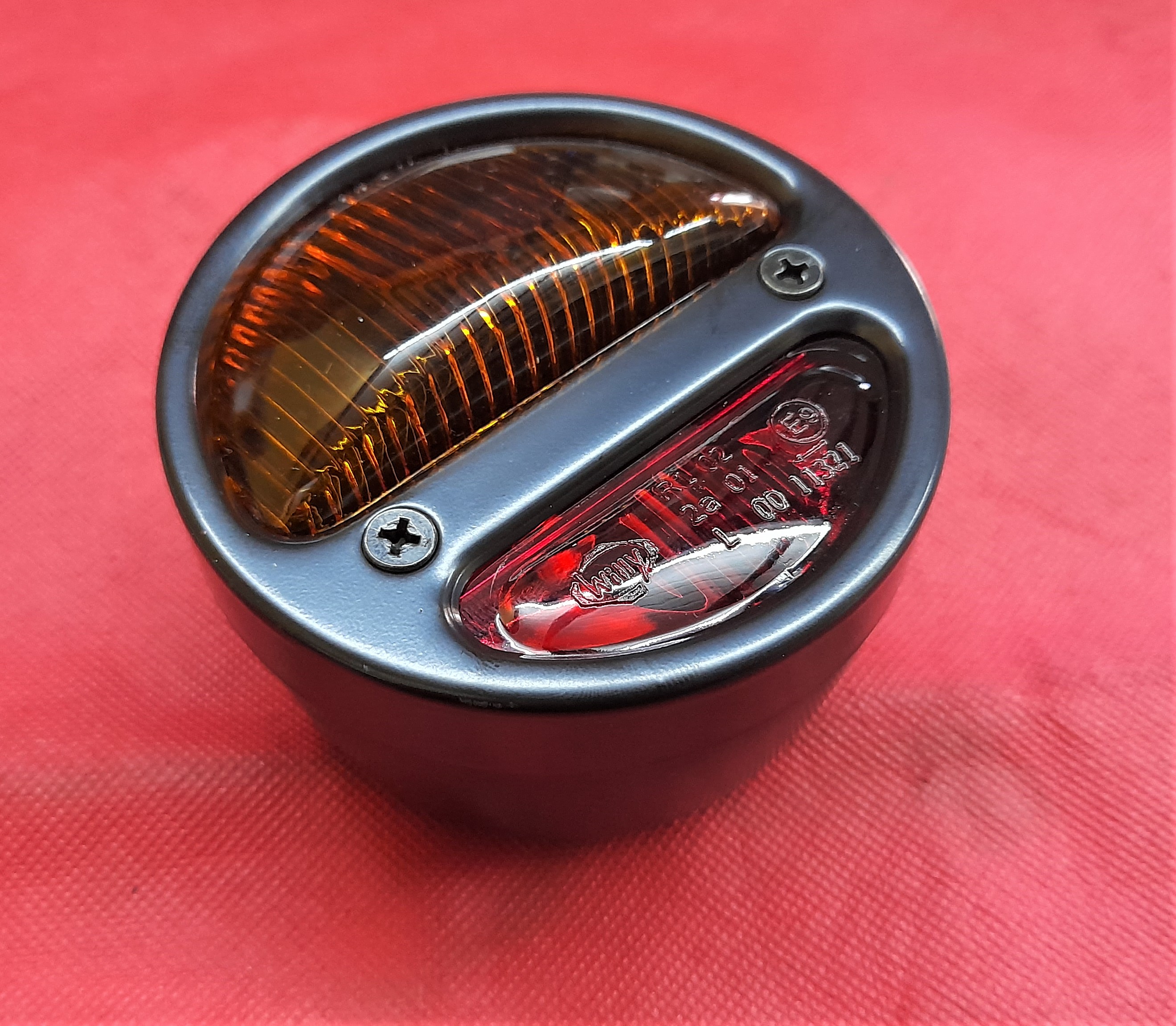 Rückleuchte Rücklicht schwarz 3 Funktionen DKW IFA Vorkrieg Oldtimer Universal