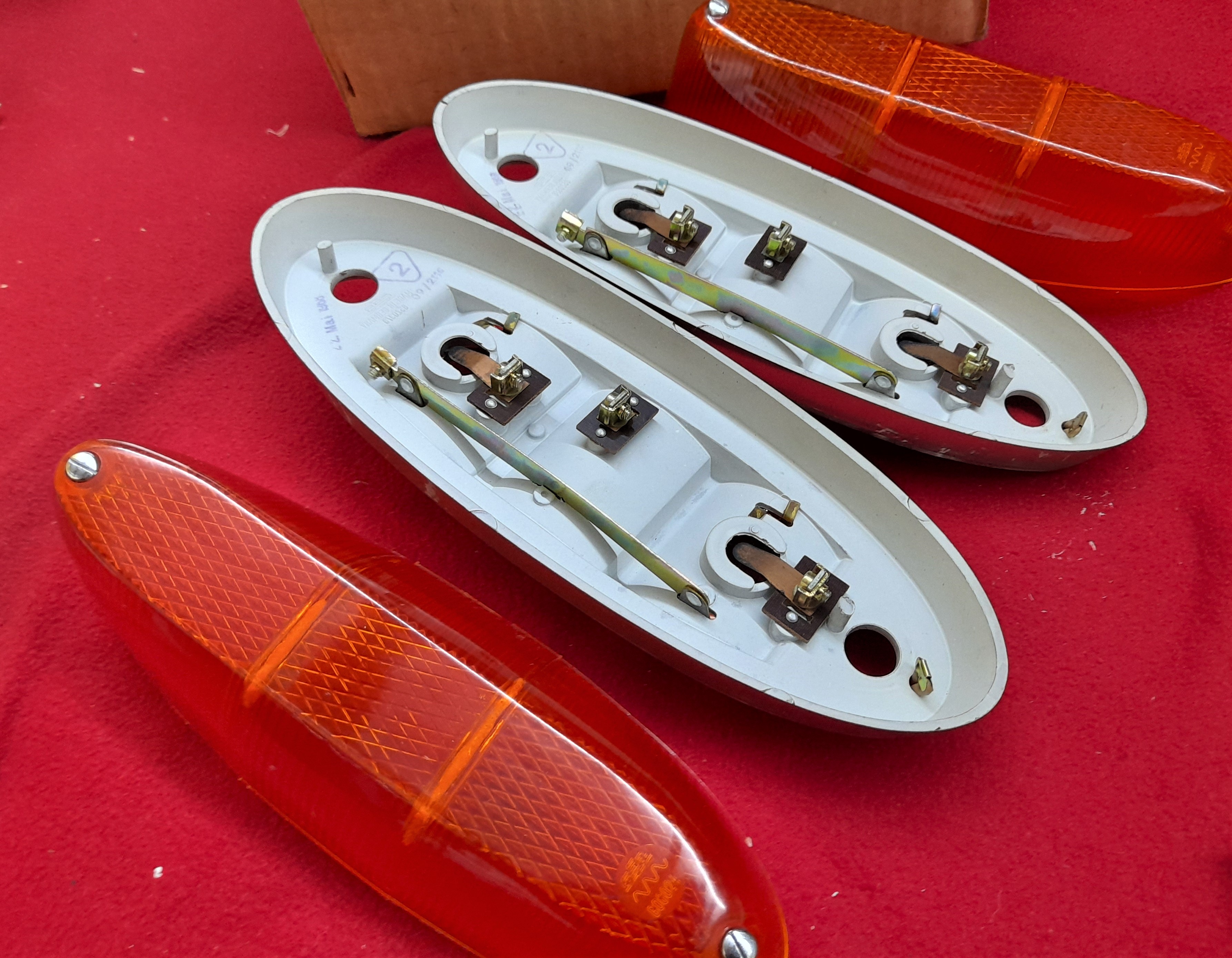 Rückleuchten Rücklichter Gelb Chrom Wartburg 311 312 Barkas B1000