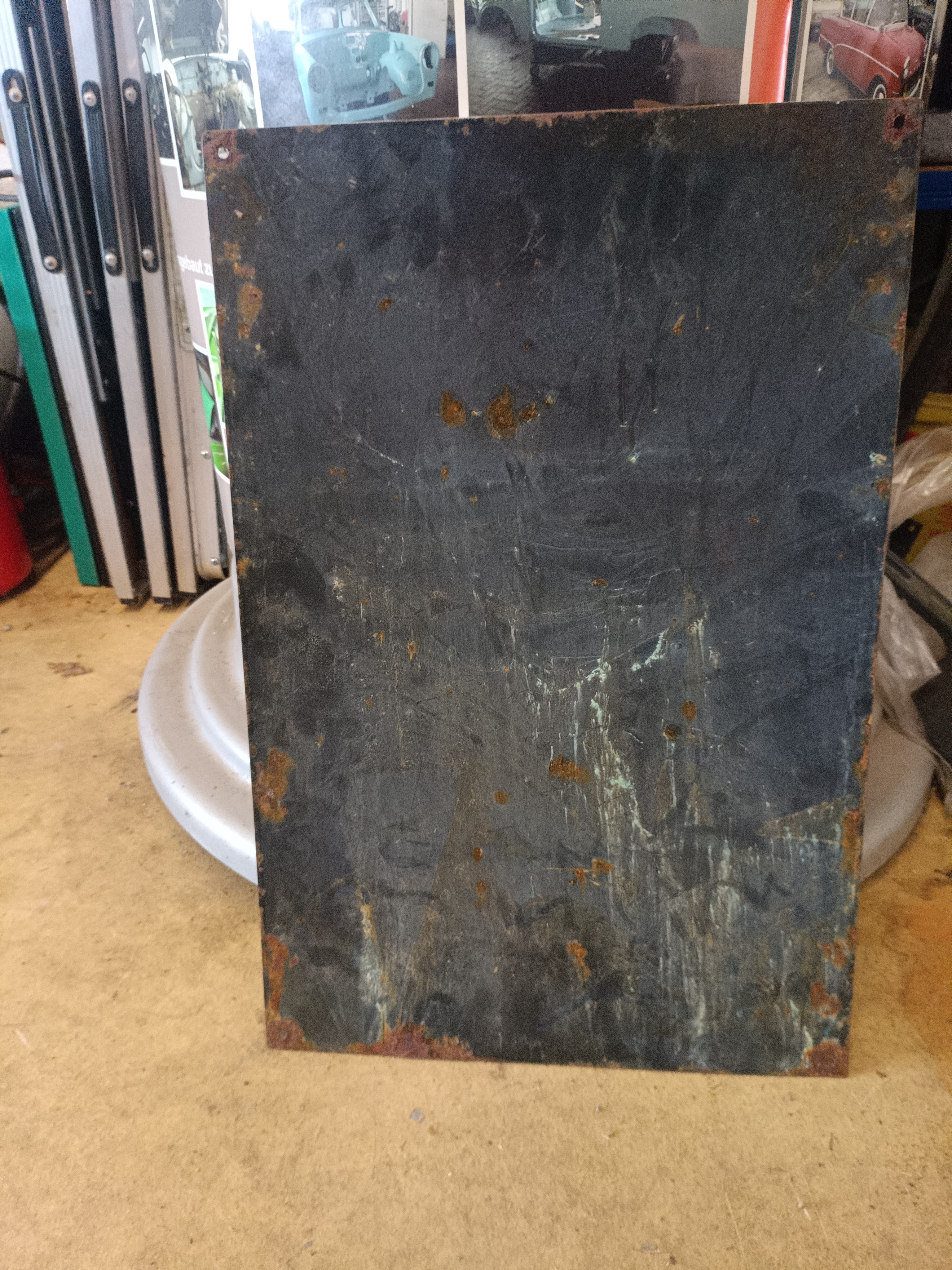 Emailleschild Blechschild Schild NSU Motorrad Neckersulmer Fahrzeugwerke A.G. Hans Fink