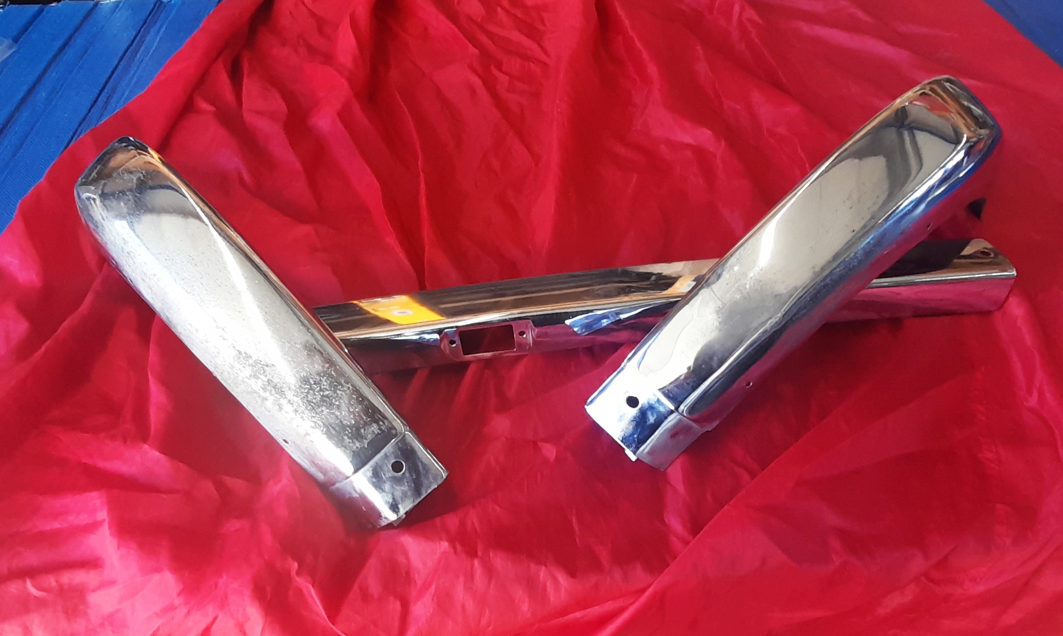 Stoßstange hinten 3 Teile Chrom Wartburg 353