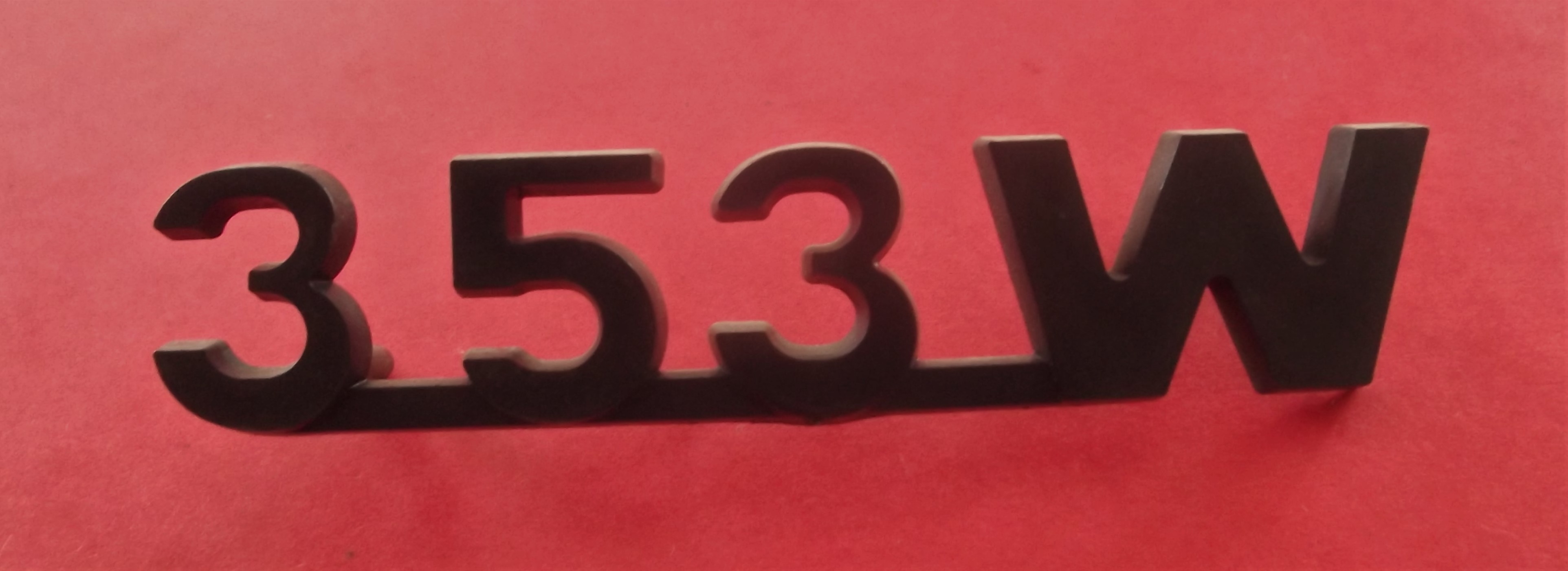 Schriftzug Emblem "353W" schwarz Wartburg 353