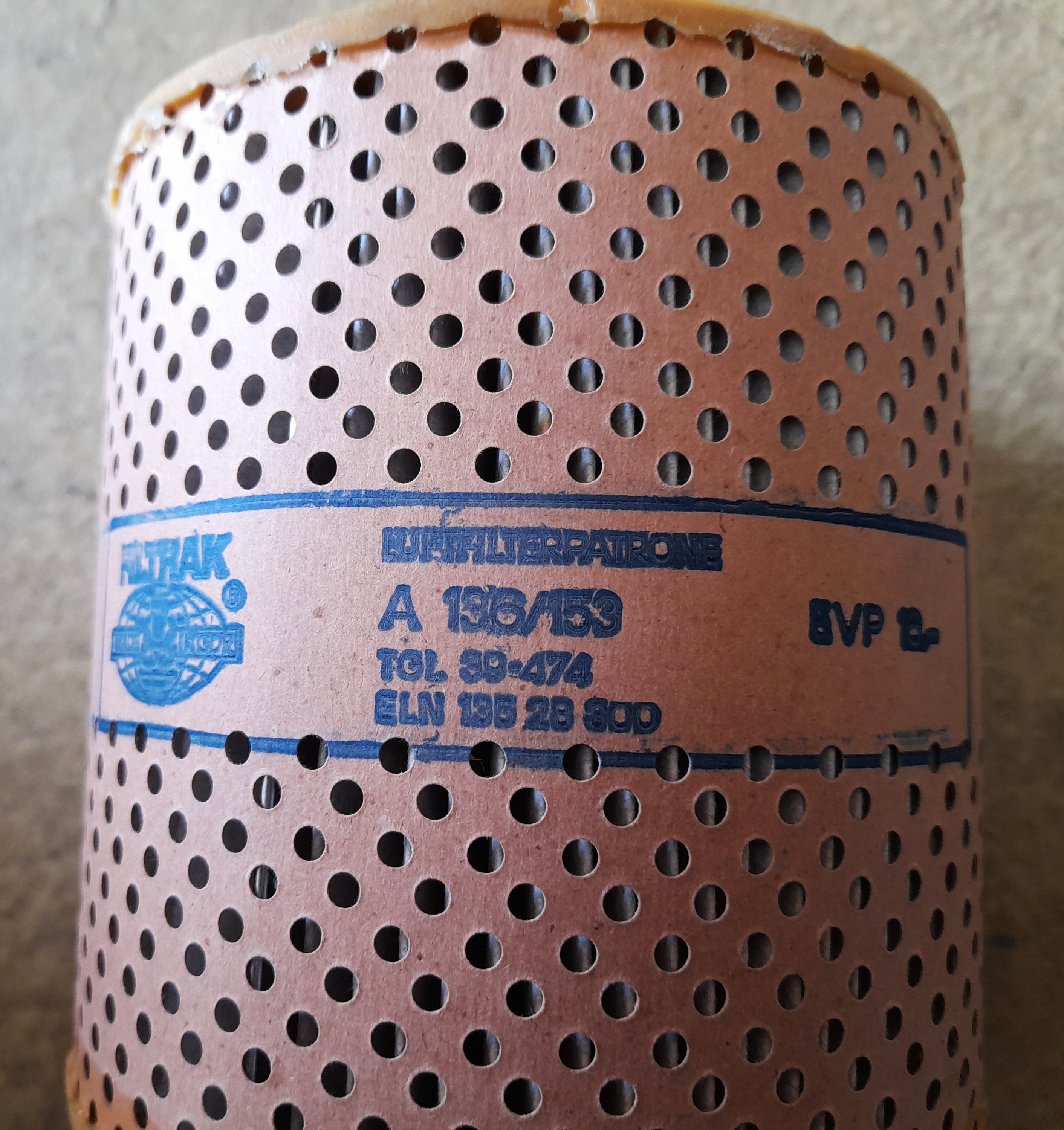 Luftfilter Luftfiltereinsatz A136/153 Filtrak Barkas B1000 Wartburg 312 Wartburg 353