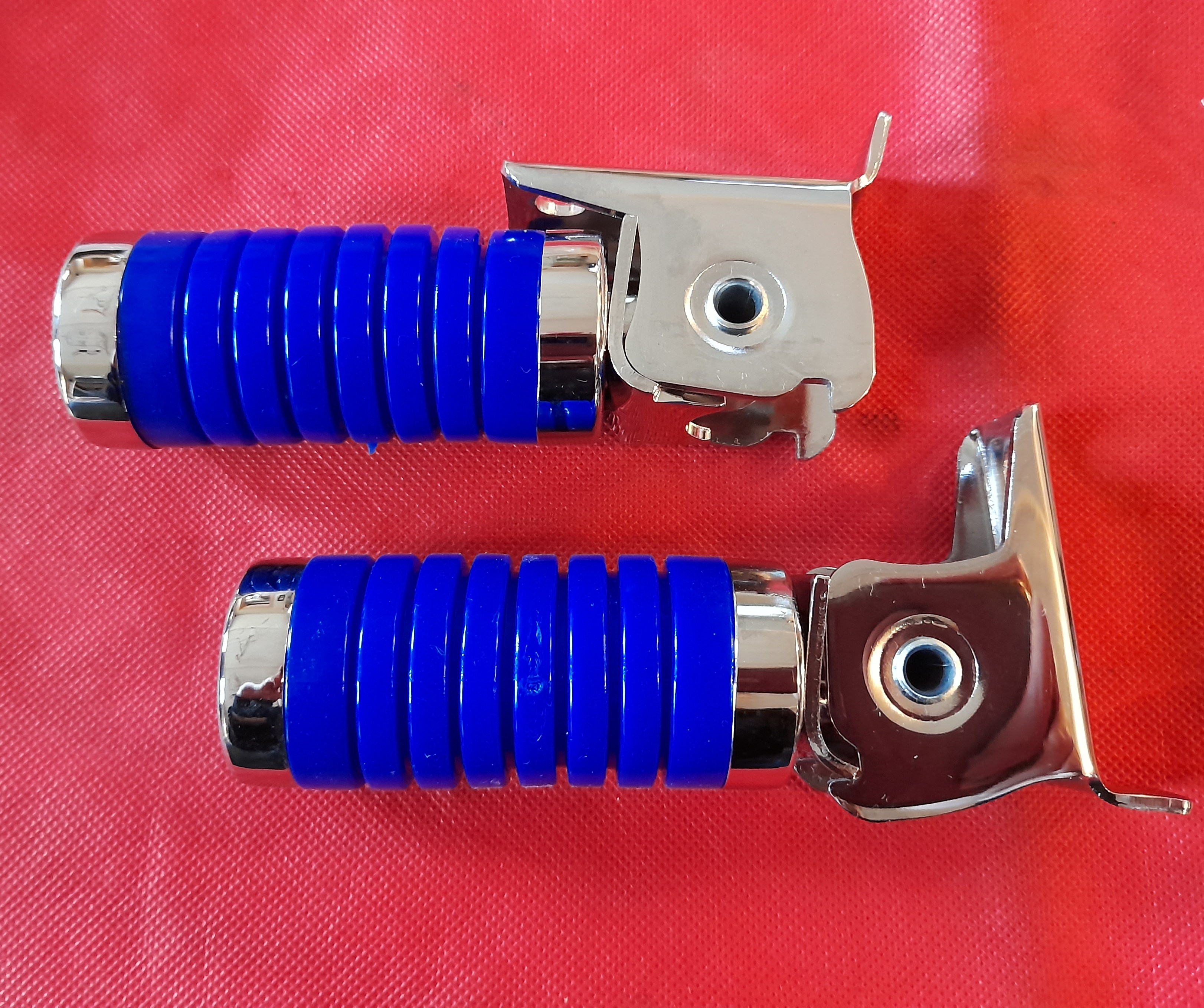 Beifahrerfußrasten Soziusfußrasten Simson  blau