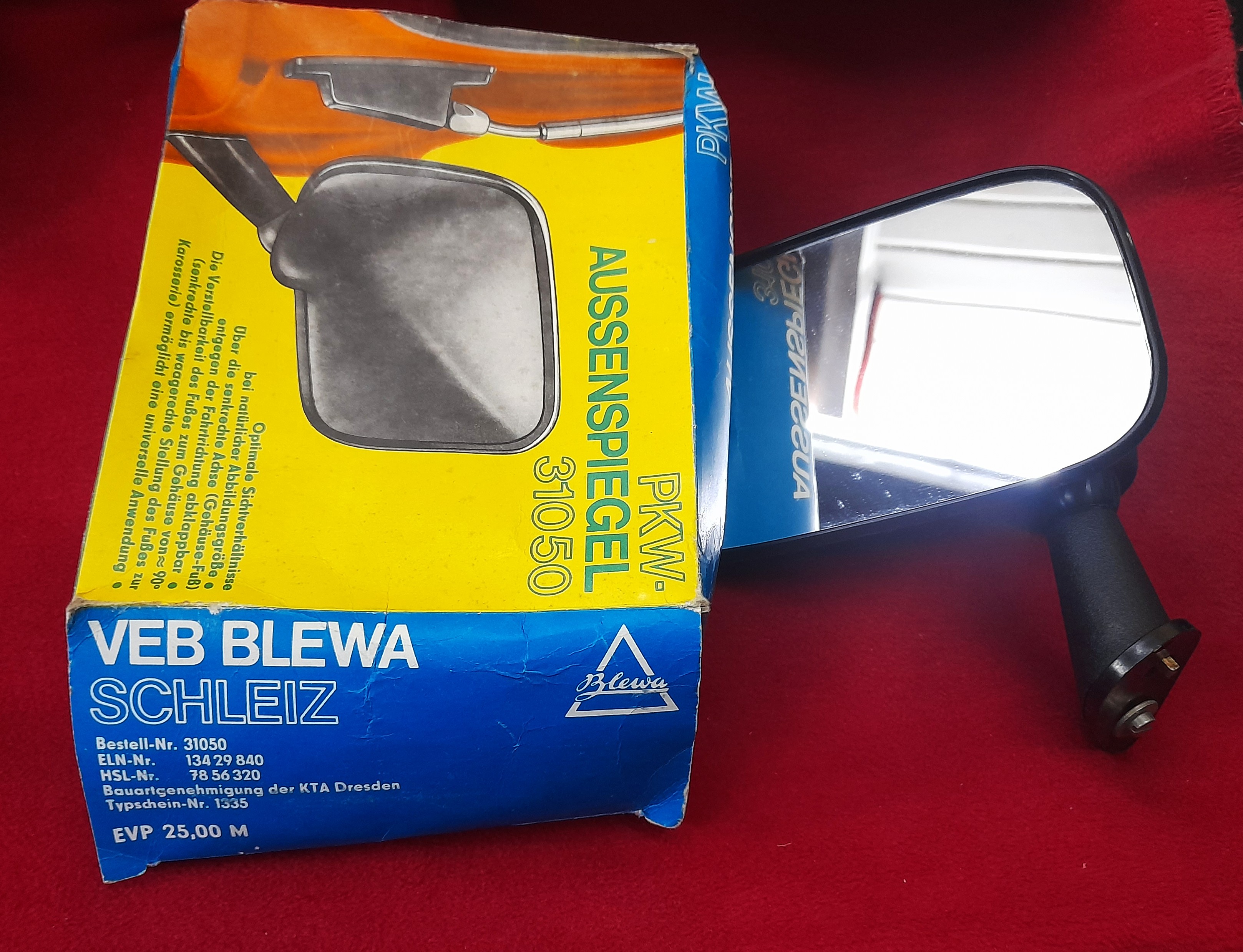 Außenspiegel Rückspiegel links  Wartburg 353 schwarz