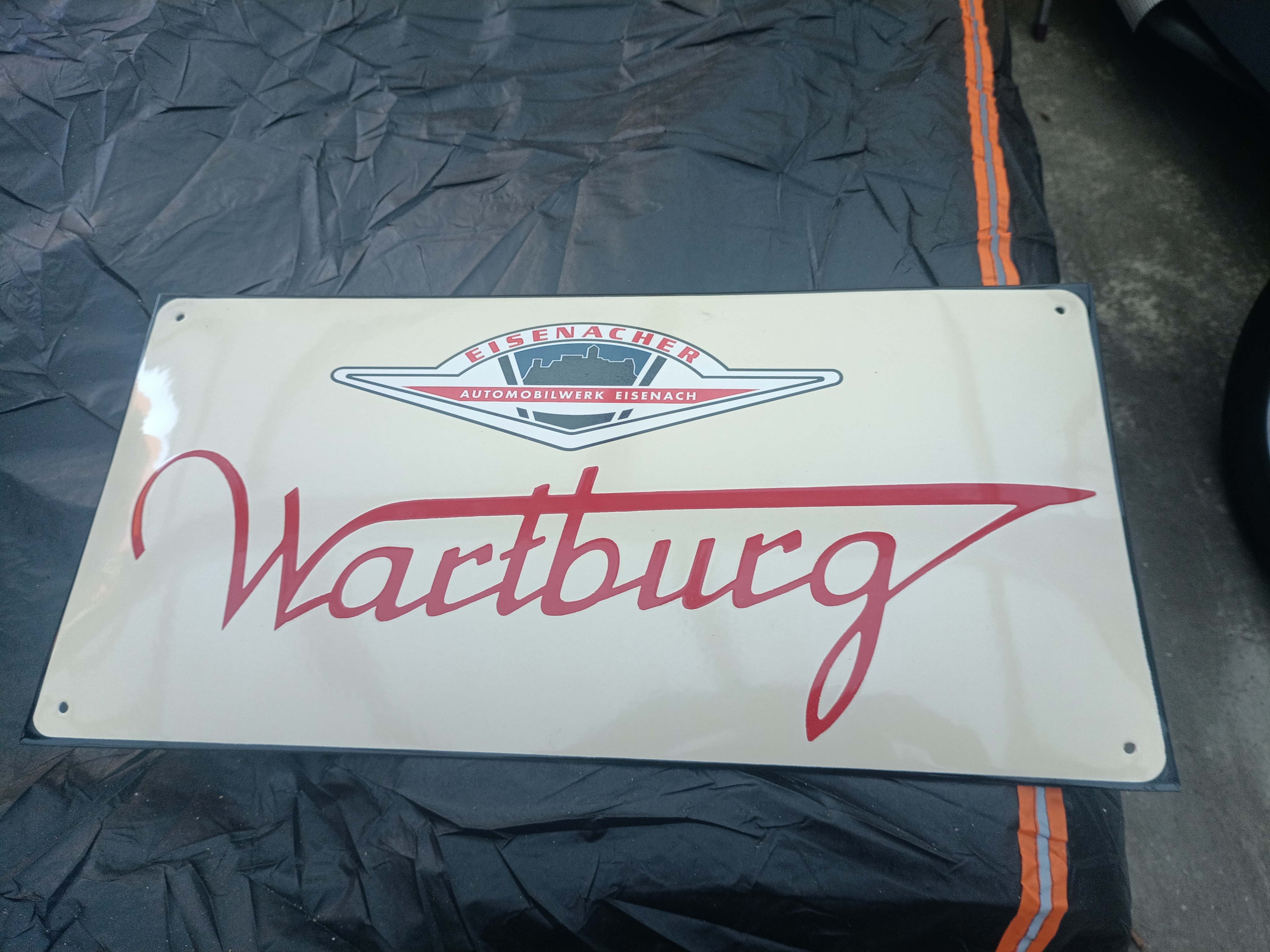 Emailleschild Blechschild Schild Emaille Wartburg