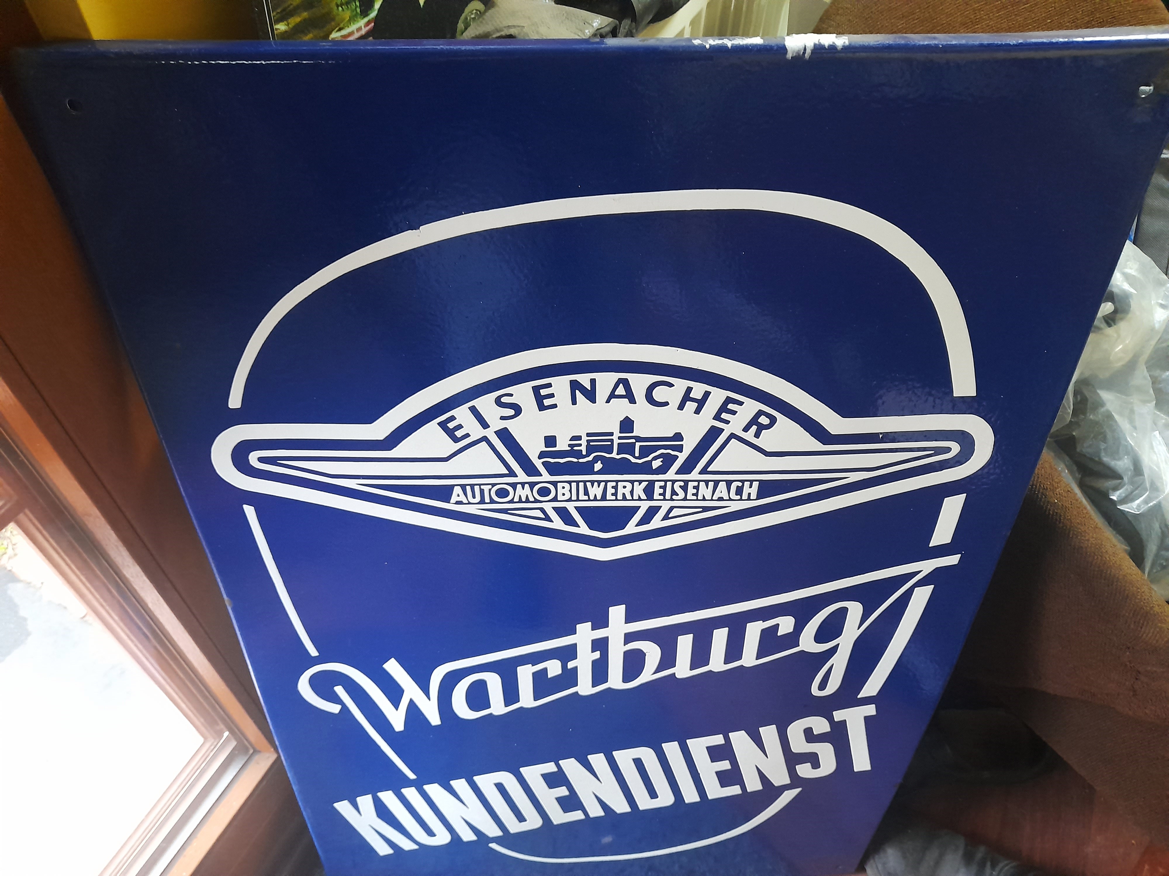 Emailleschild Wartburg Kundendienst