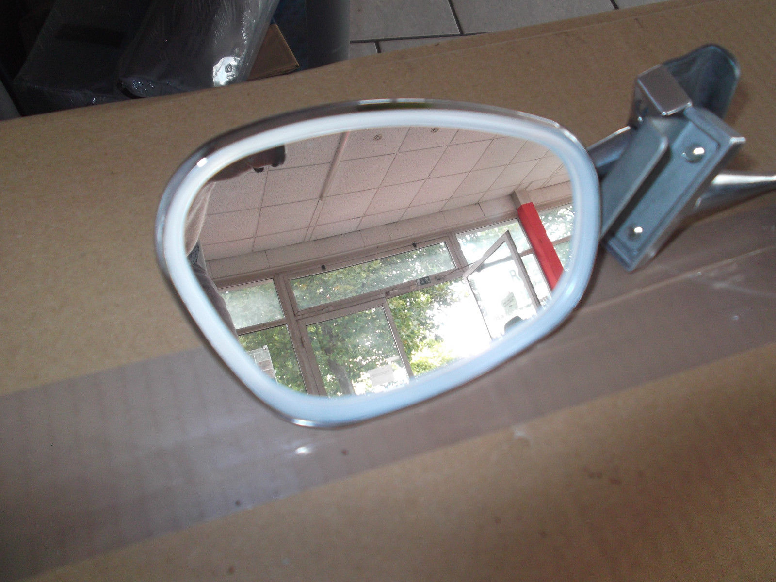 Nierenspiegel Klemmspiegel Außenspiegel komplett verchromt Wartburg , Trabant , IFA