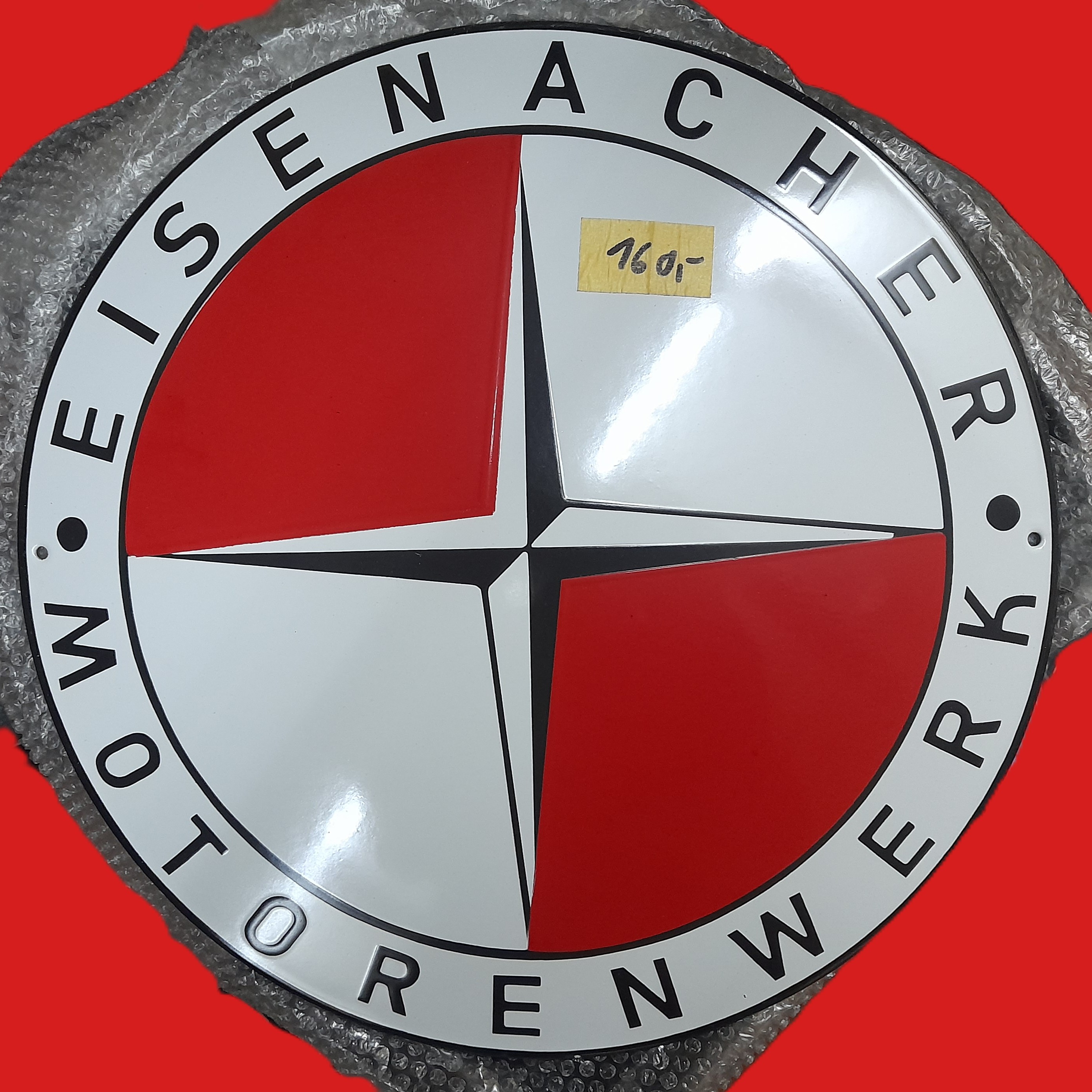 Emailleschild Schild Blechschild EMW 40cm Eisenacher Motorenwerk