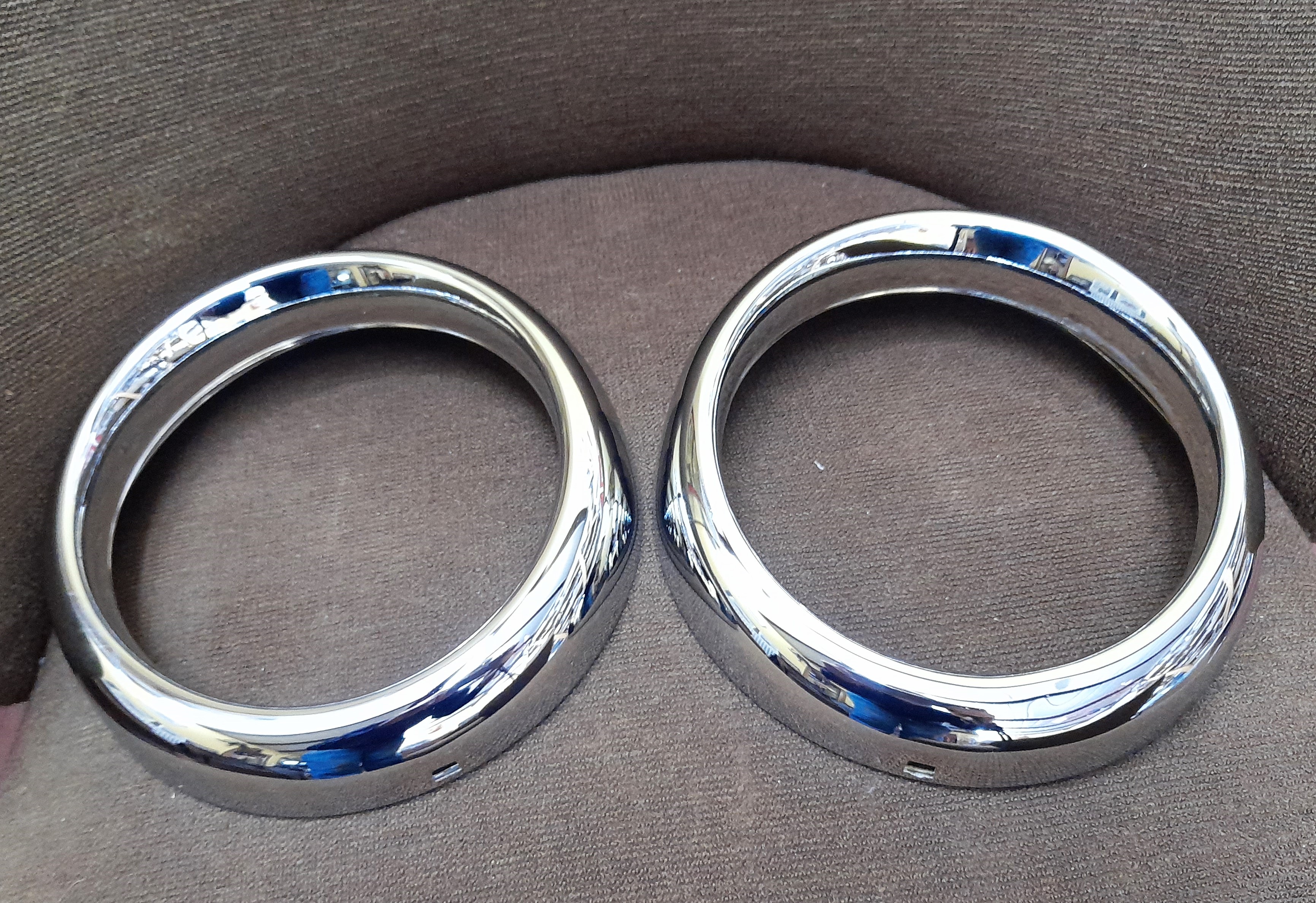 Scheinwerferringe, Lampenringe chrom Trabant