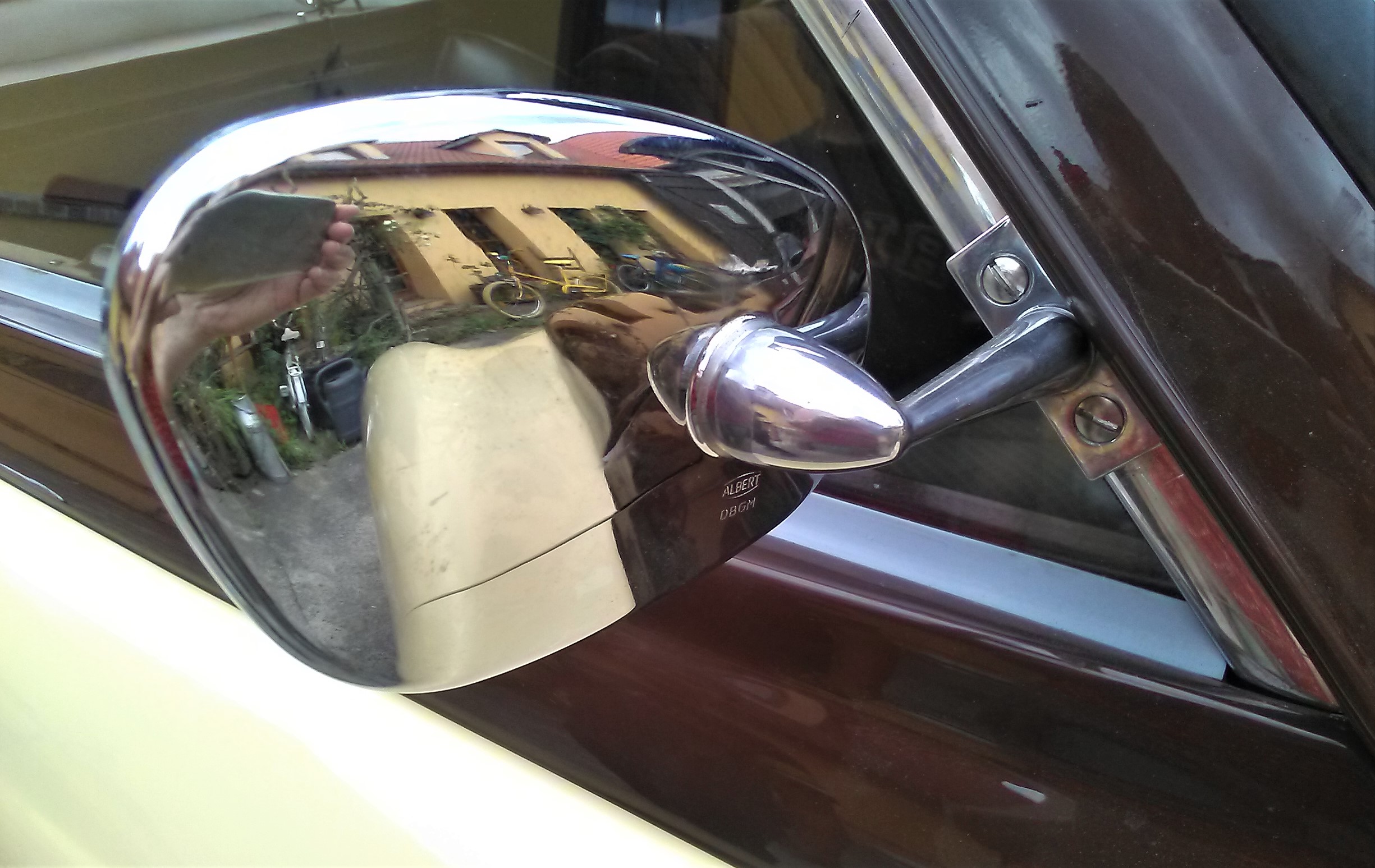 Nierenspiegel Klemmspiegel Außenspiegel komplett verchromt Wartburg , Trabant , IFA