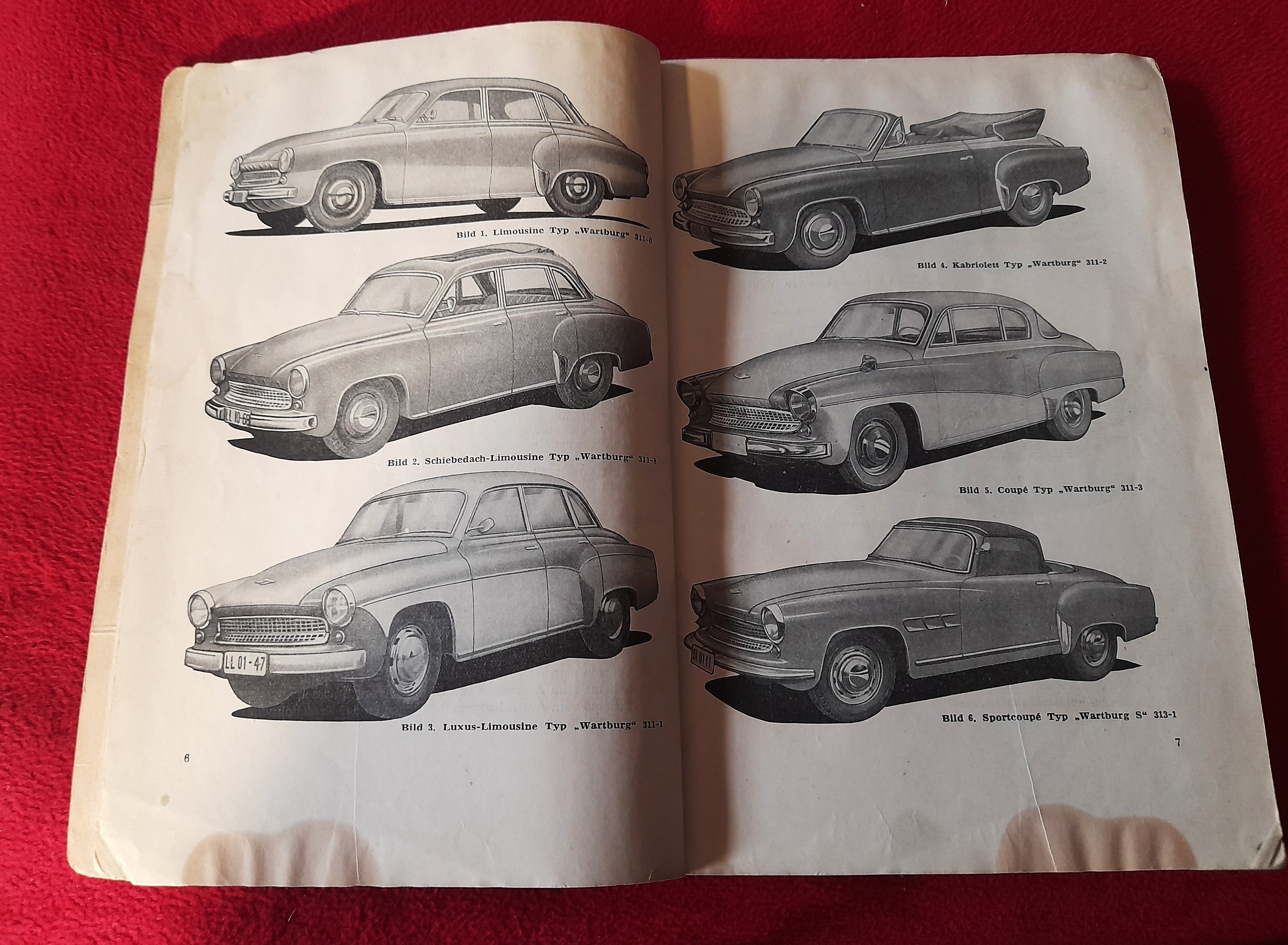 Betriebsanleitung 1960 Wartburg 311 Limo Coupe Kabriolett Camping 313 Sport Literatur Buch