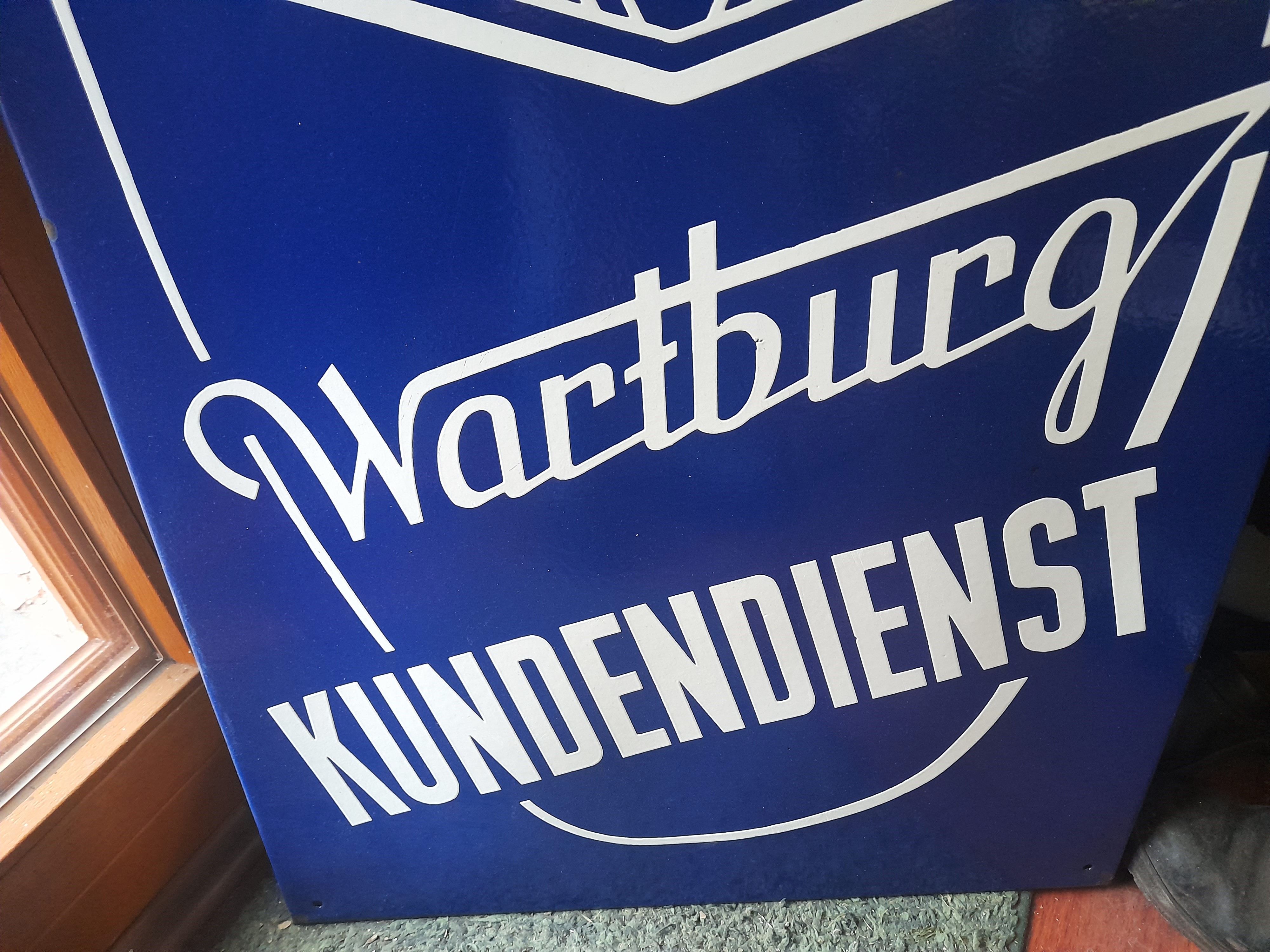 Emailleschild Wartburg Kundendienst