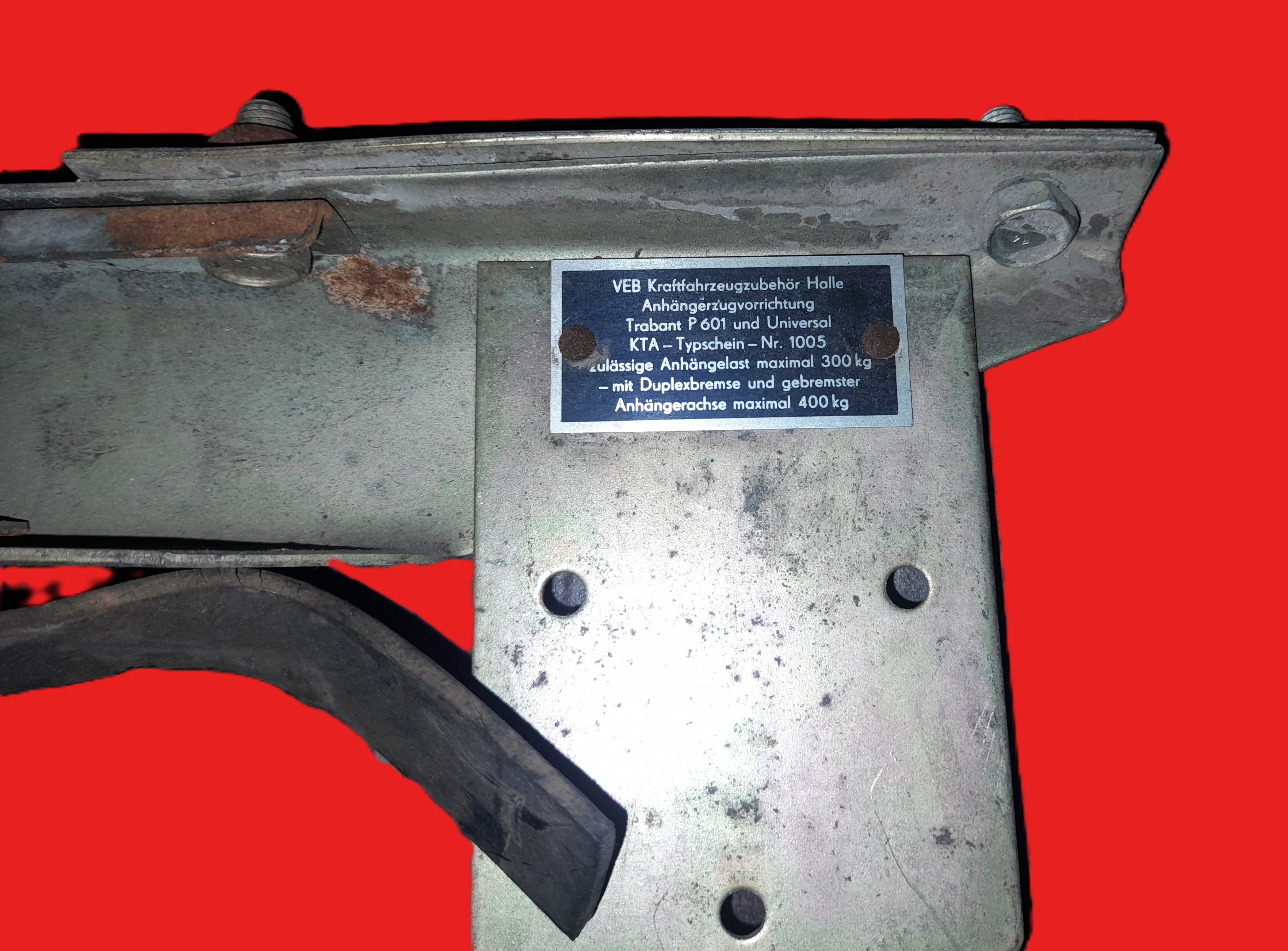 Anhängerkupplung AHK Trabant 601 mit Blattfeder