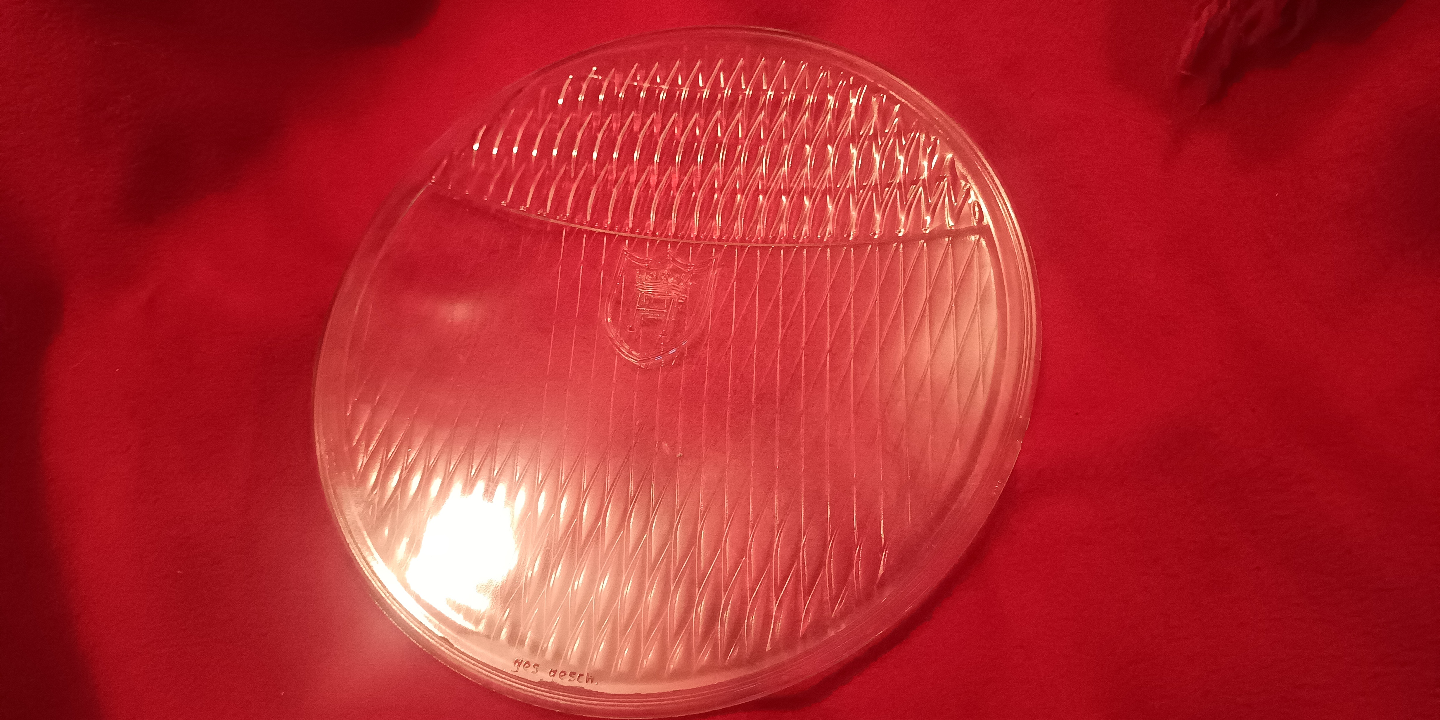 Scheinwerferglas  240mm Horch gerade