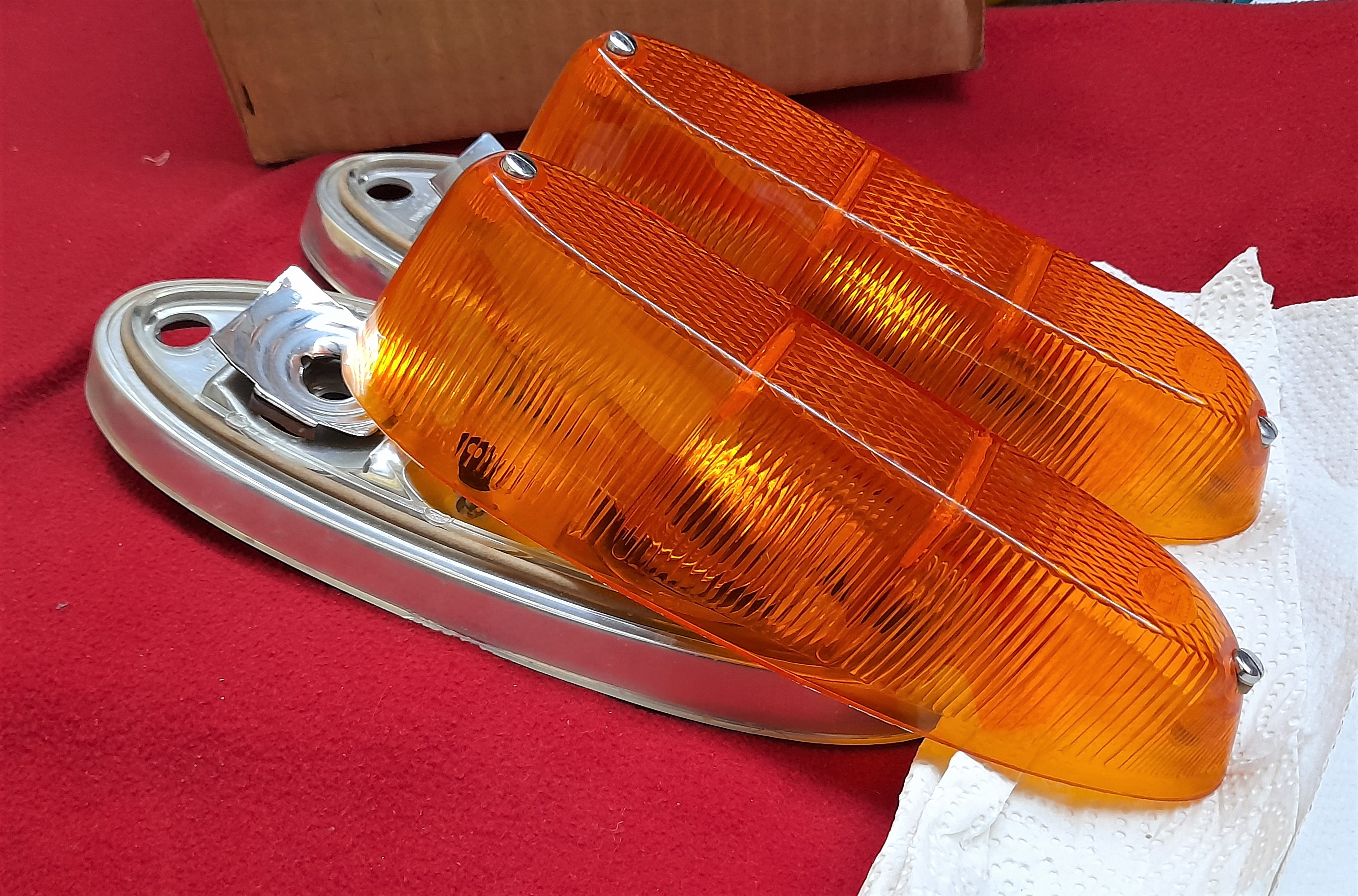 Rückleuchten Rücklichter Gelb Chrom Wartburg 311 312 Barkas B1000