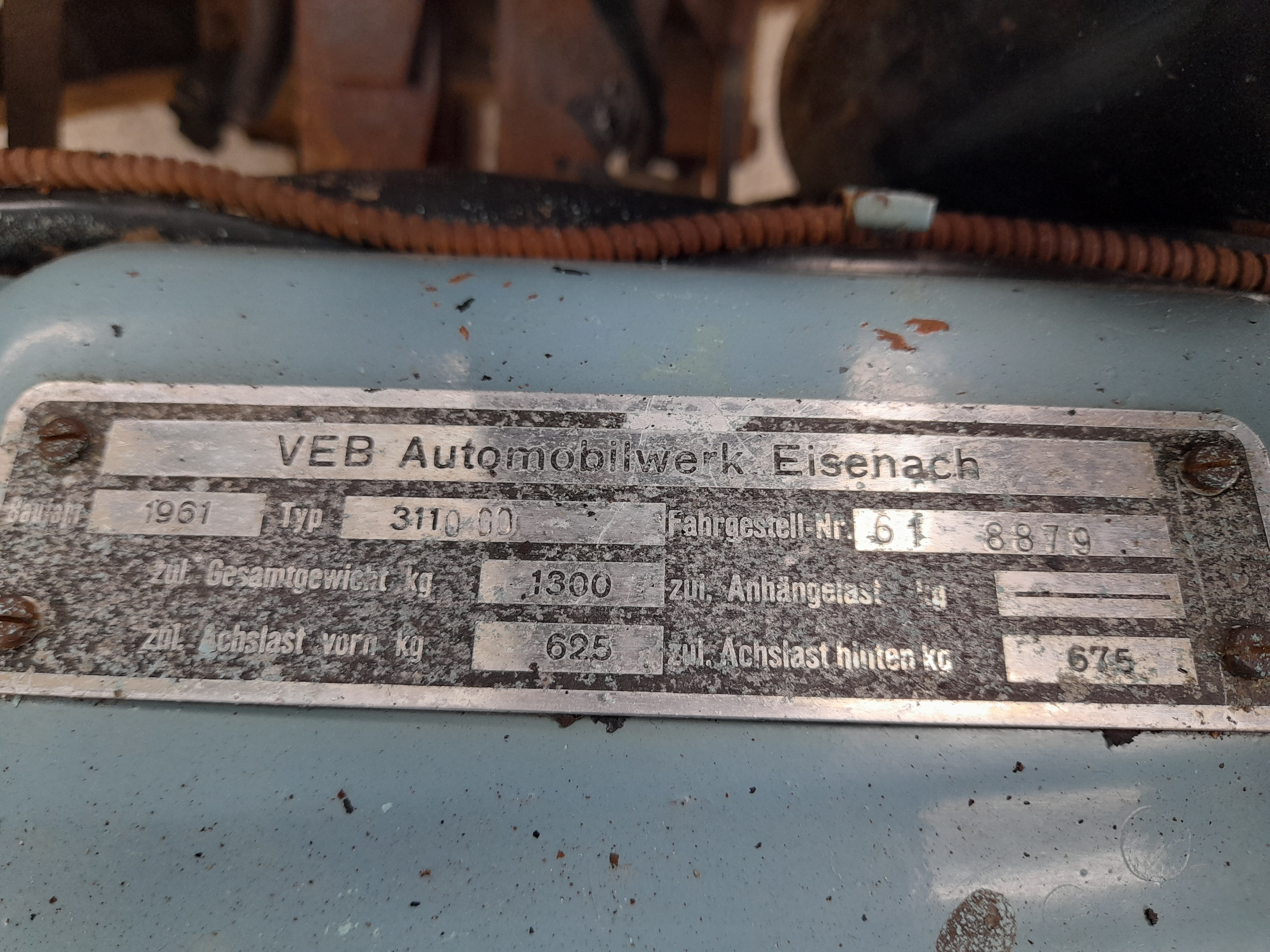 verkauft  Wartburg 311 Limousine Bj.1961
