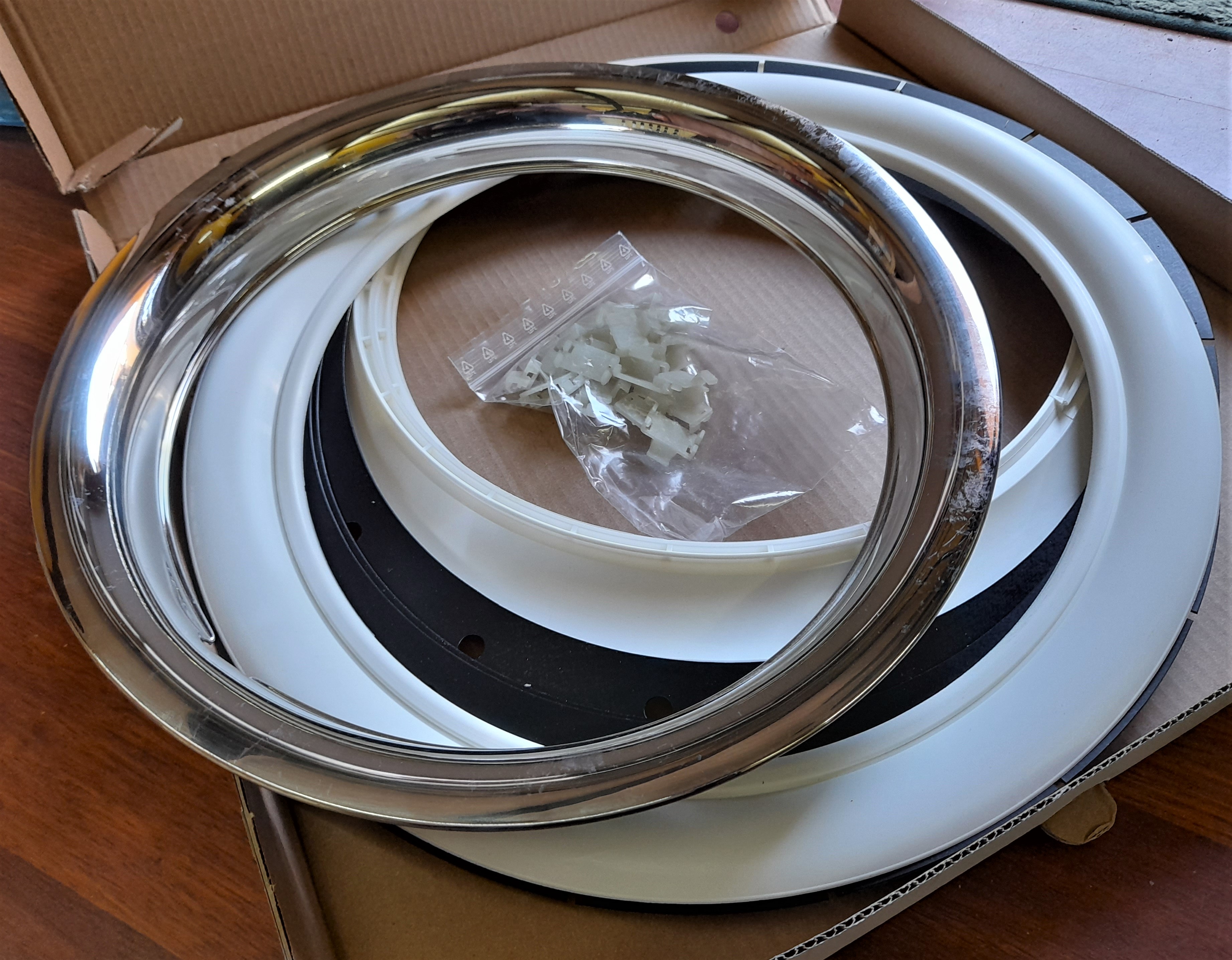 Felgenzierringe und Weißwandringe 15 Zoll Universal Oldtimer Wartburg 311 313 Ifa F9 F8