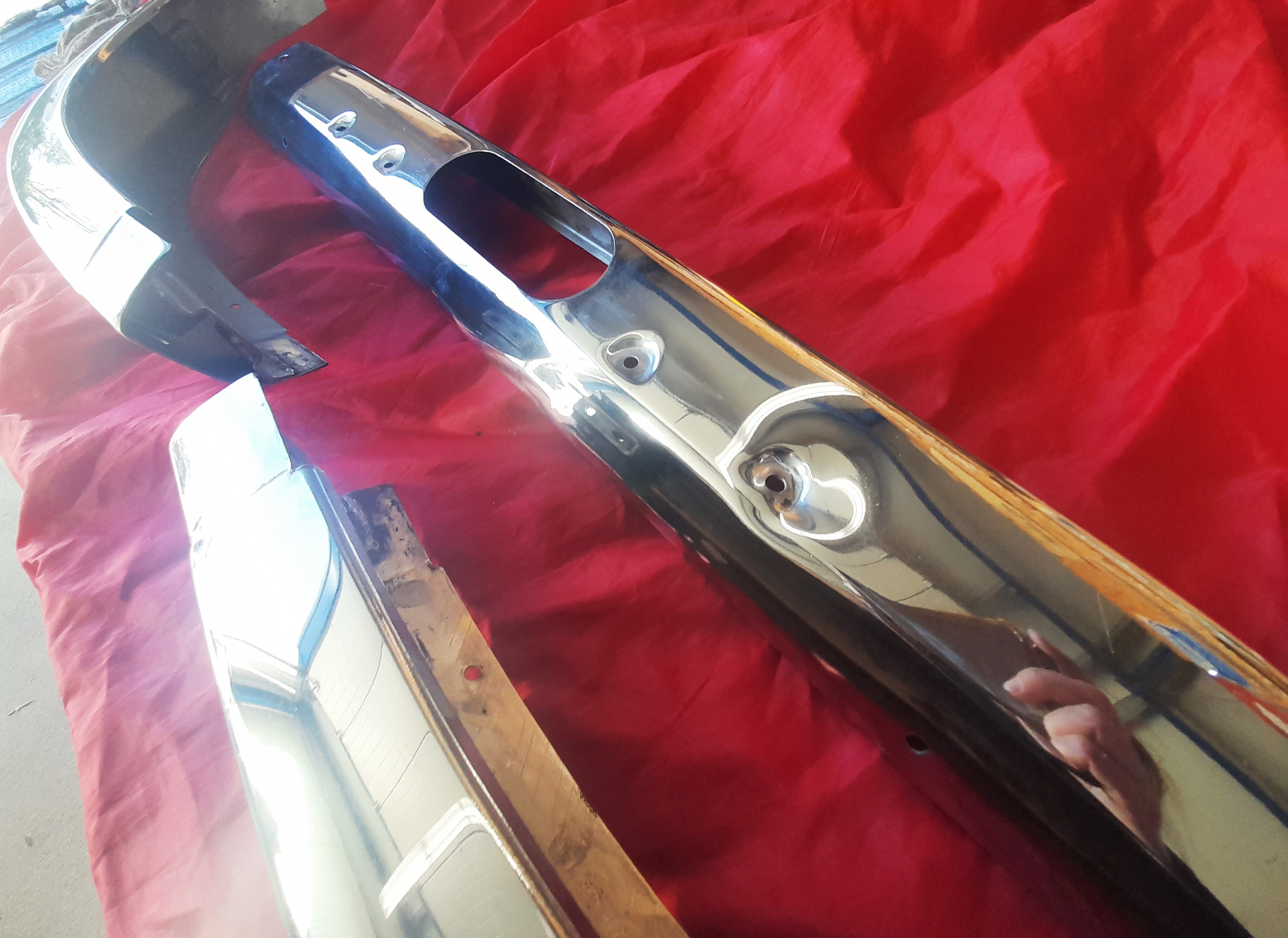 Stoßstange vorn 3 Teile Chrom Wartburg 353