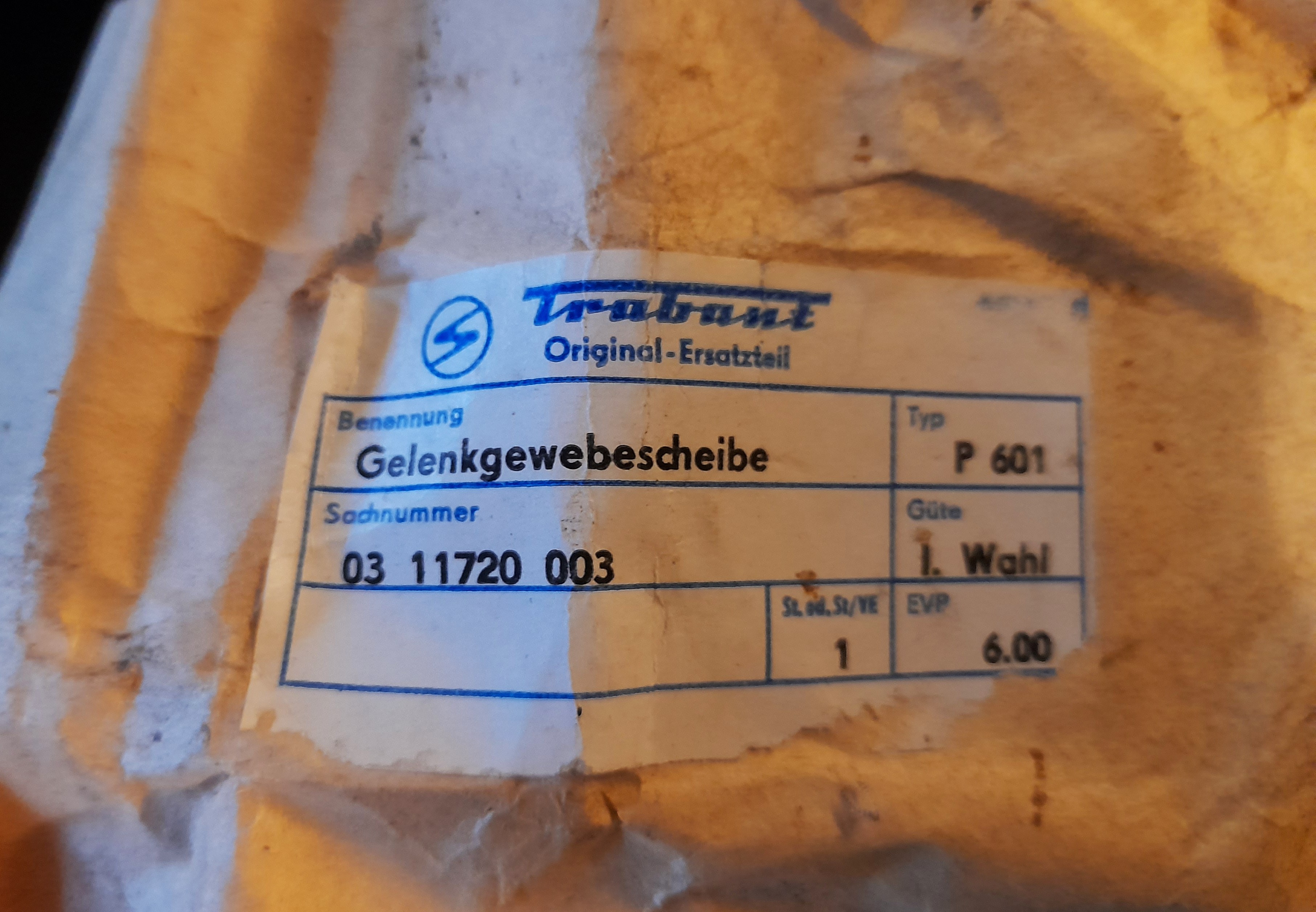 Gelenkgewebescheibe Hardyscheibe Lenkung Trabant 601