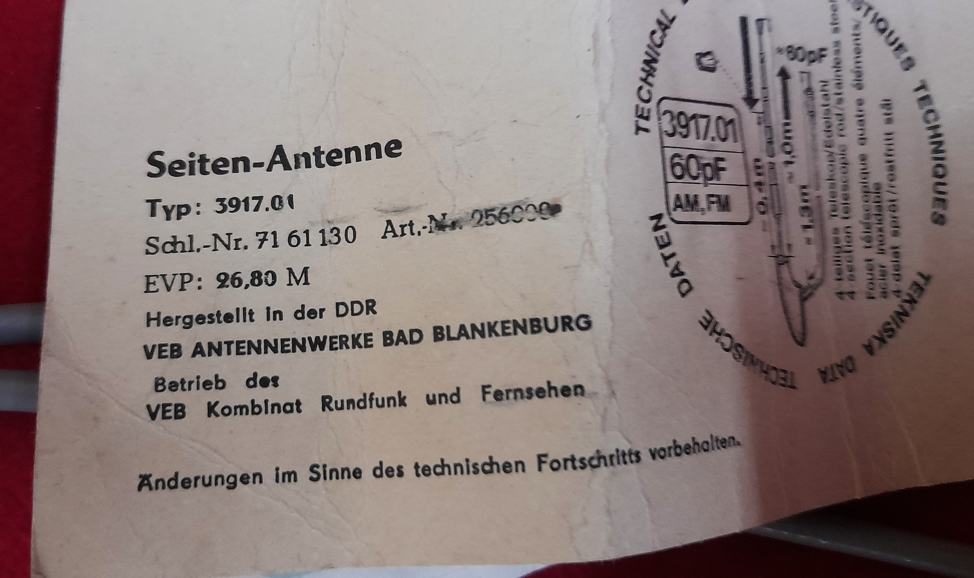 Antenne Holmantenne Dachholmantenne  Wartburg Trabant Barkas
