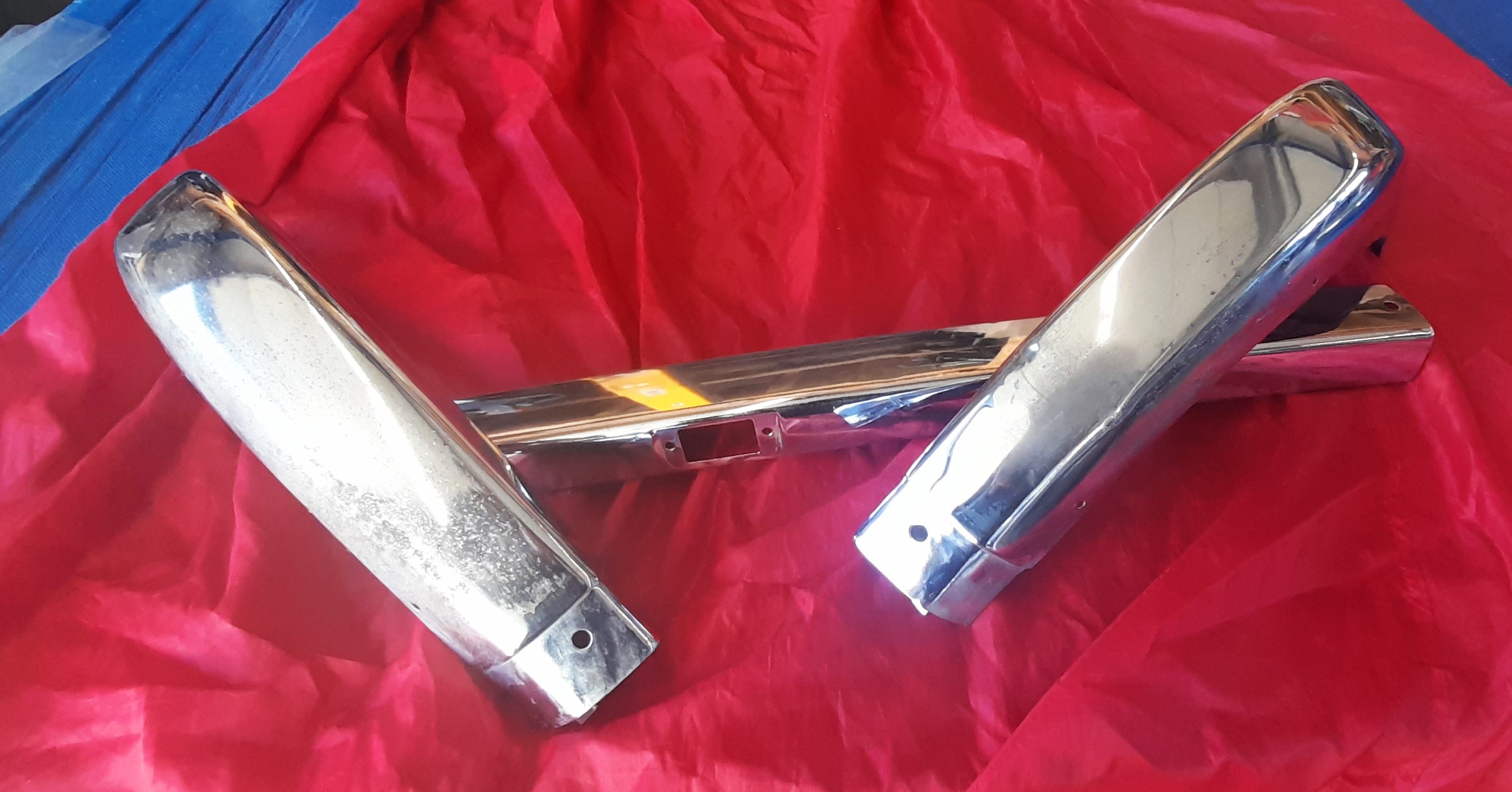 Stoßstange hinten 3 Teile Chrom Wartburg 353