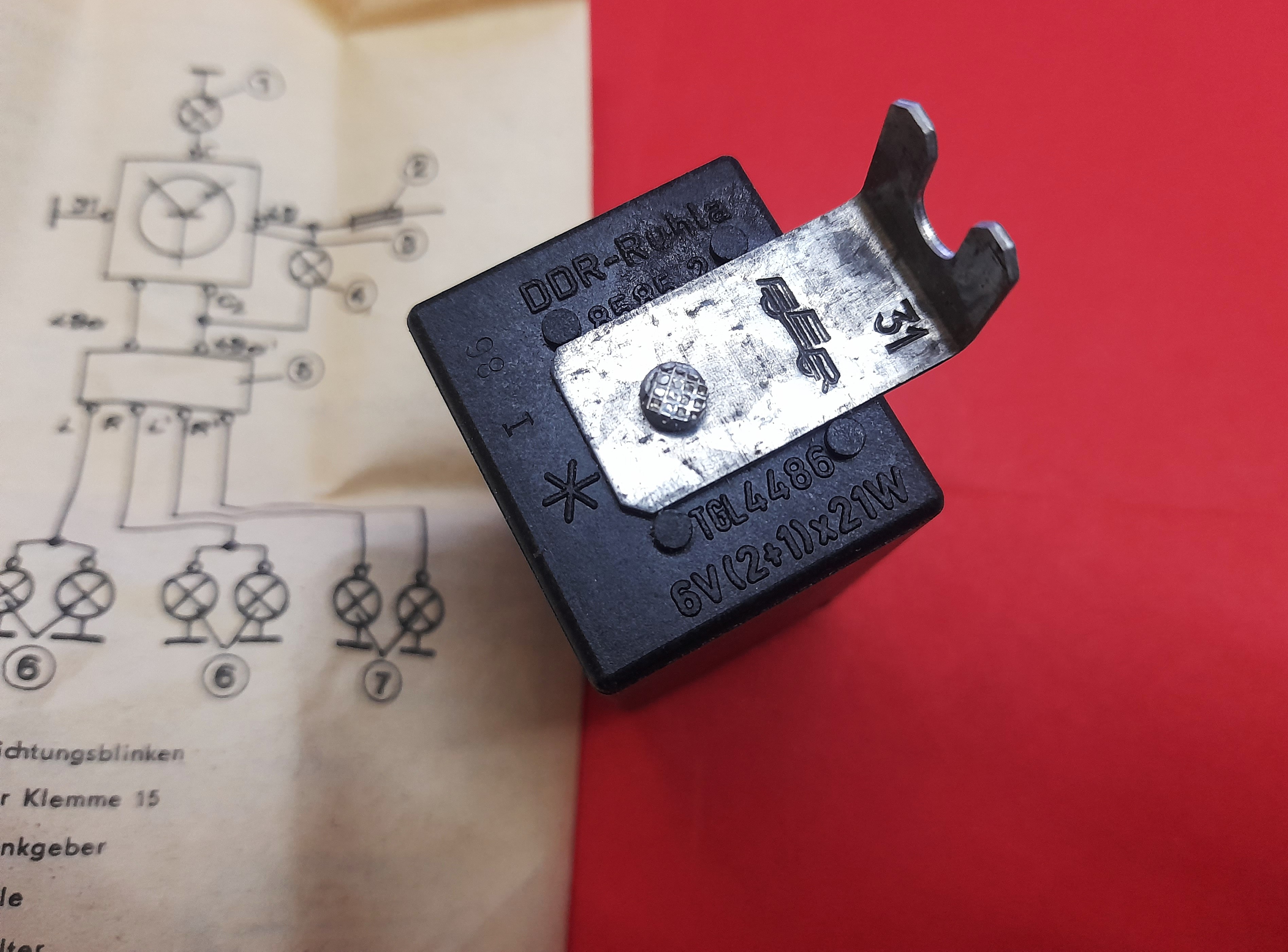 elektronischer Blinkgeber 6V (2+1) 21W Oldtimer Wartburg Trabant IFA Barkas