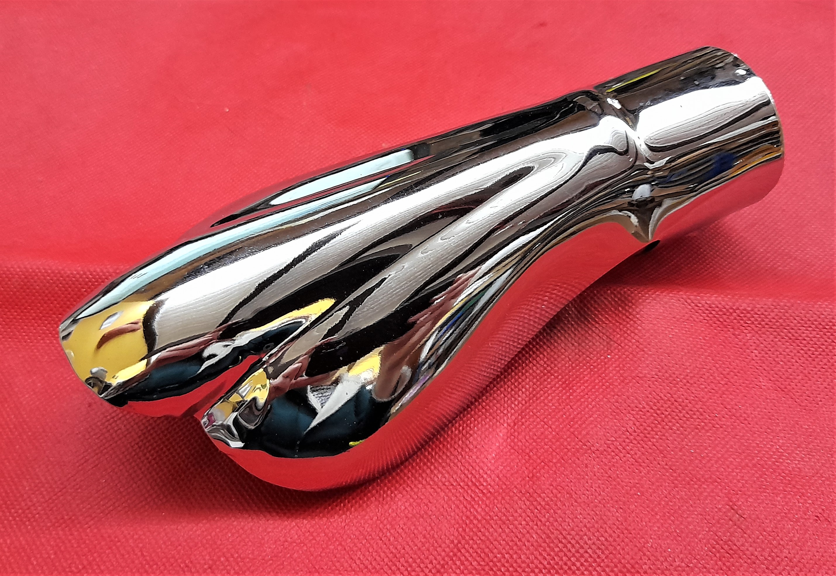 Auspuffkralle Auspufftatze Auspuffblende Chrom Schmal Oldtimer