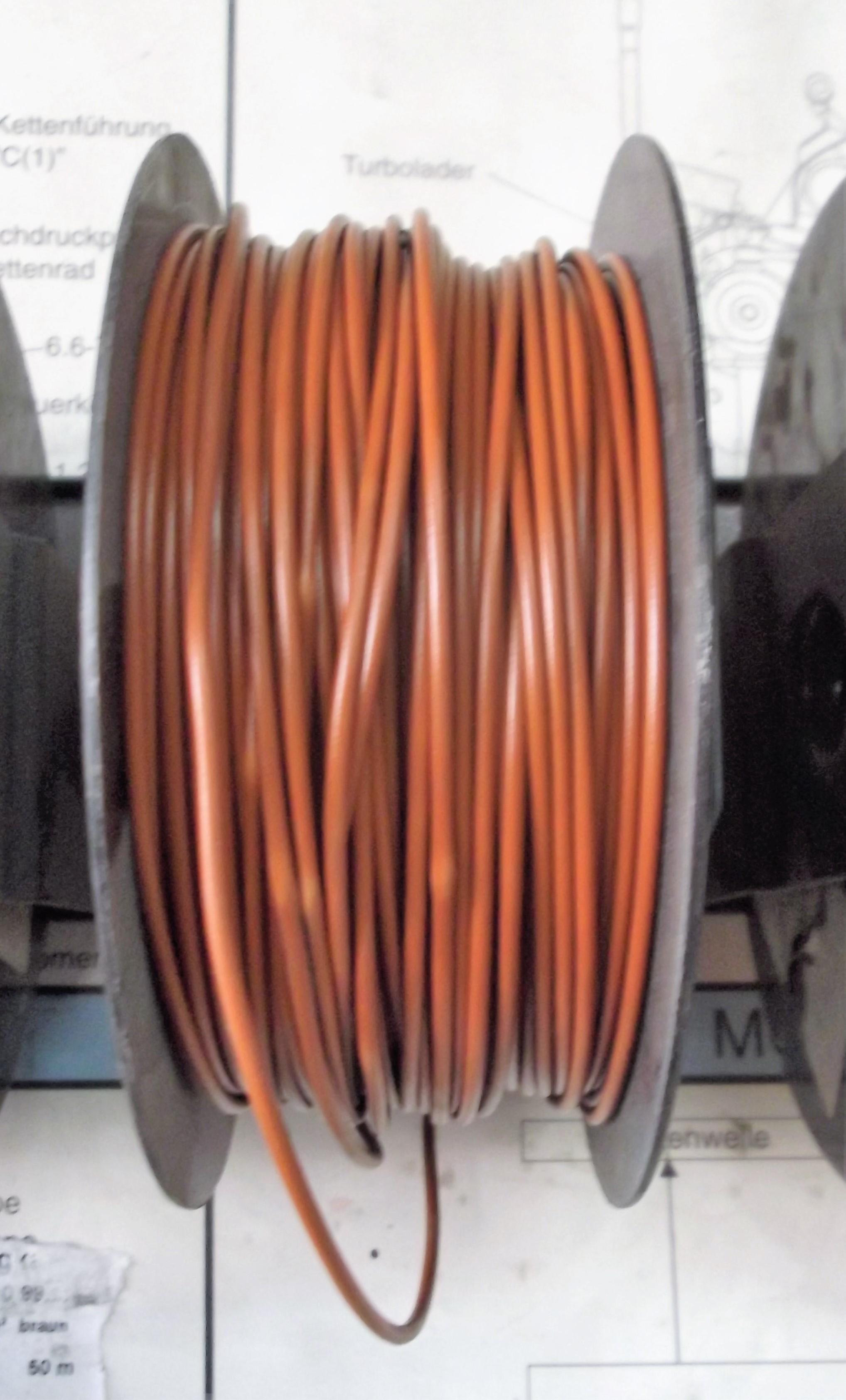 2,00€/m Kabel , Fahrzeugleitung braun