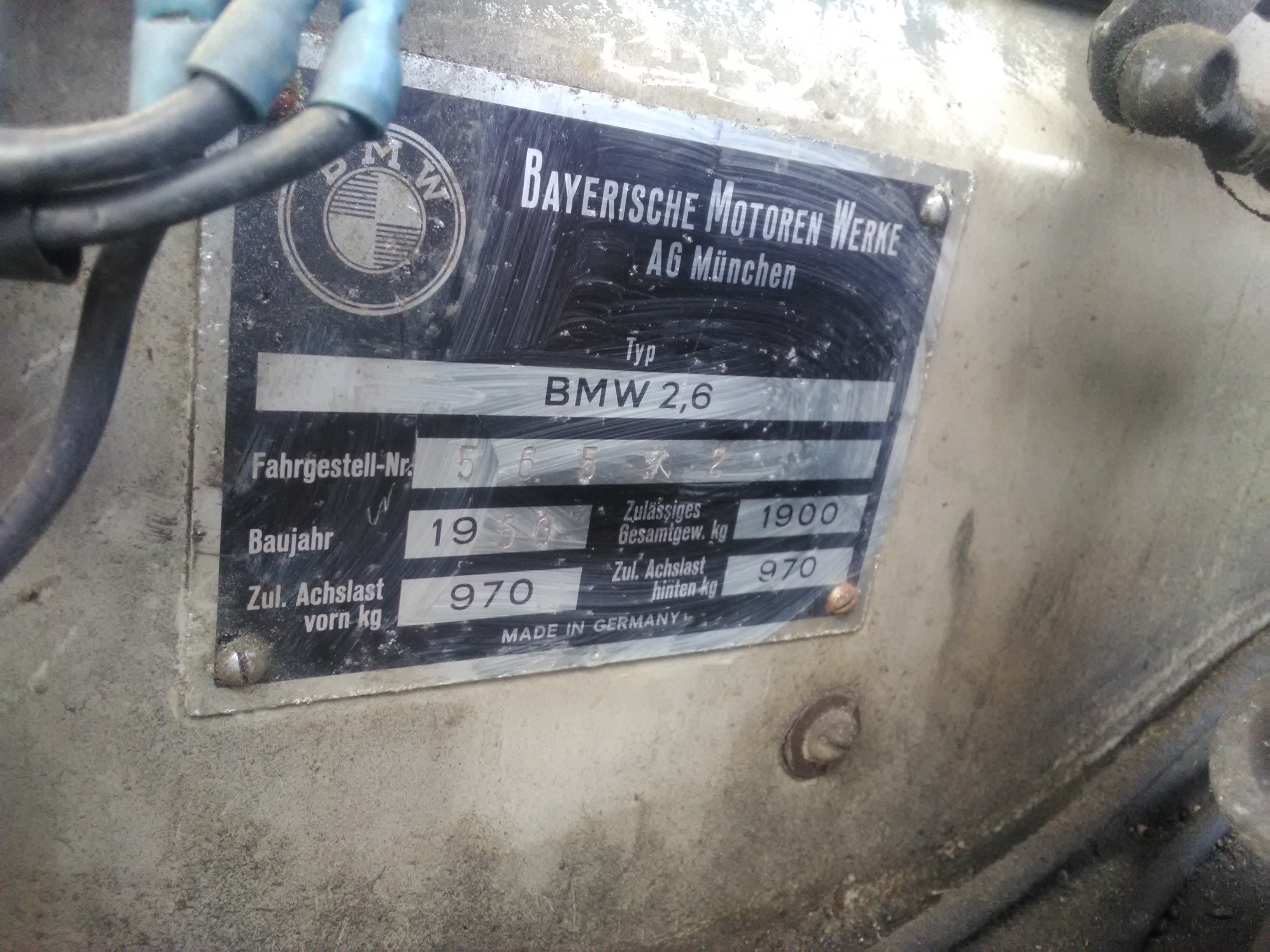 BMW Barockengel 501 V8 Bj.1960 Oldtimer Restaurationsobjekt