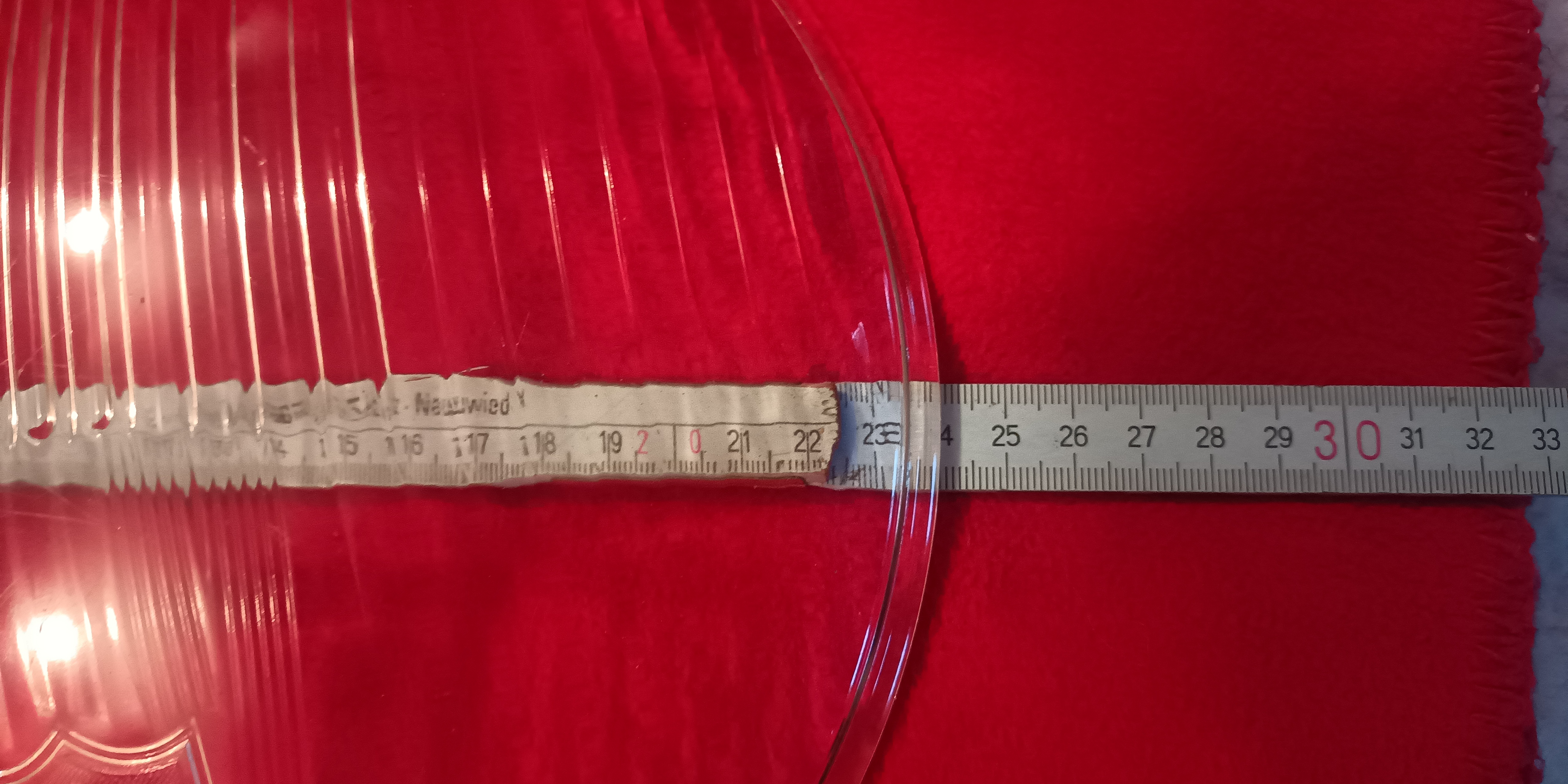 Scheinwerferglas  240mm Horch gewölbt