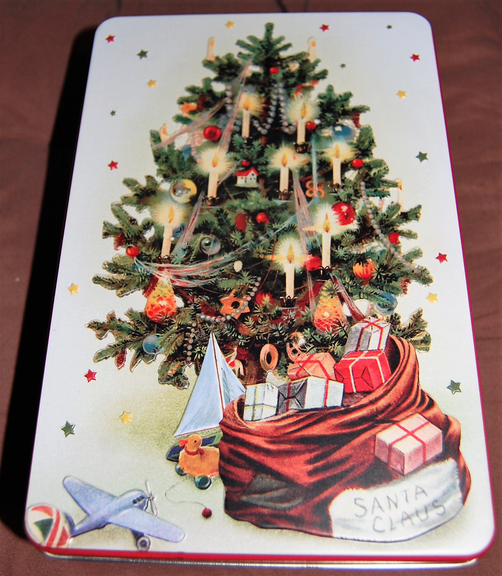 Blechdose Christmas tree Weihnachten Weihnachtsbaum Blech Retro