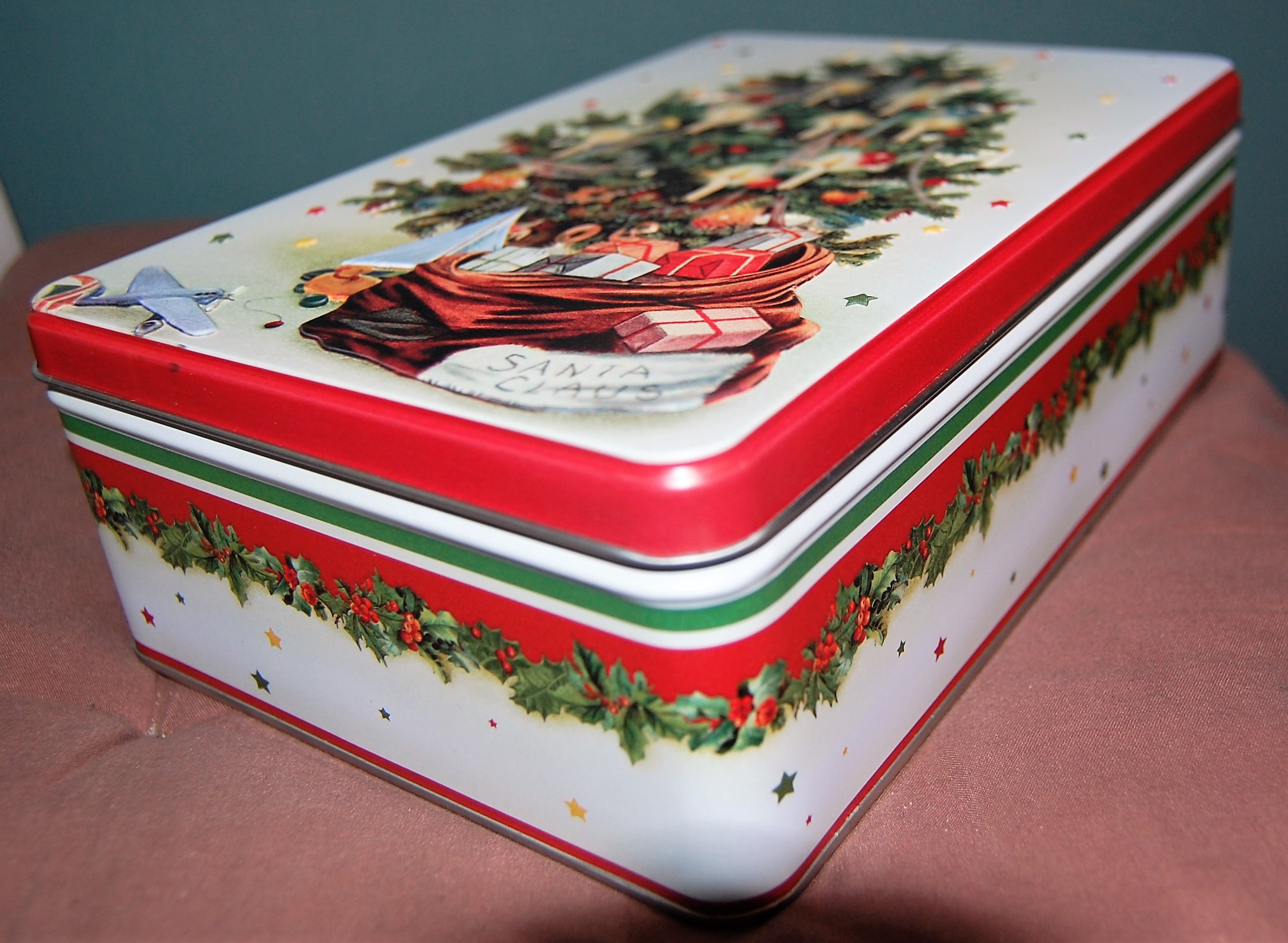 Blechdose Christmas tree Weihnachten Weihnachtsbaum Blech Retro