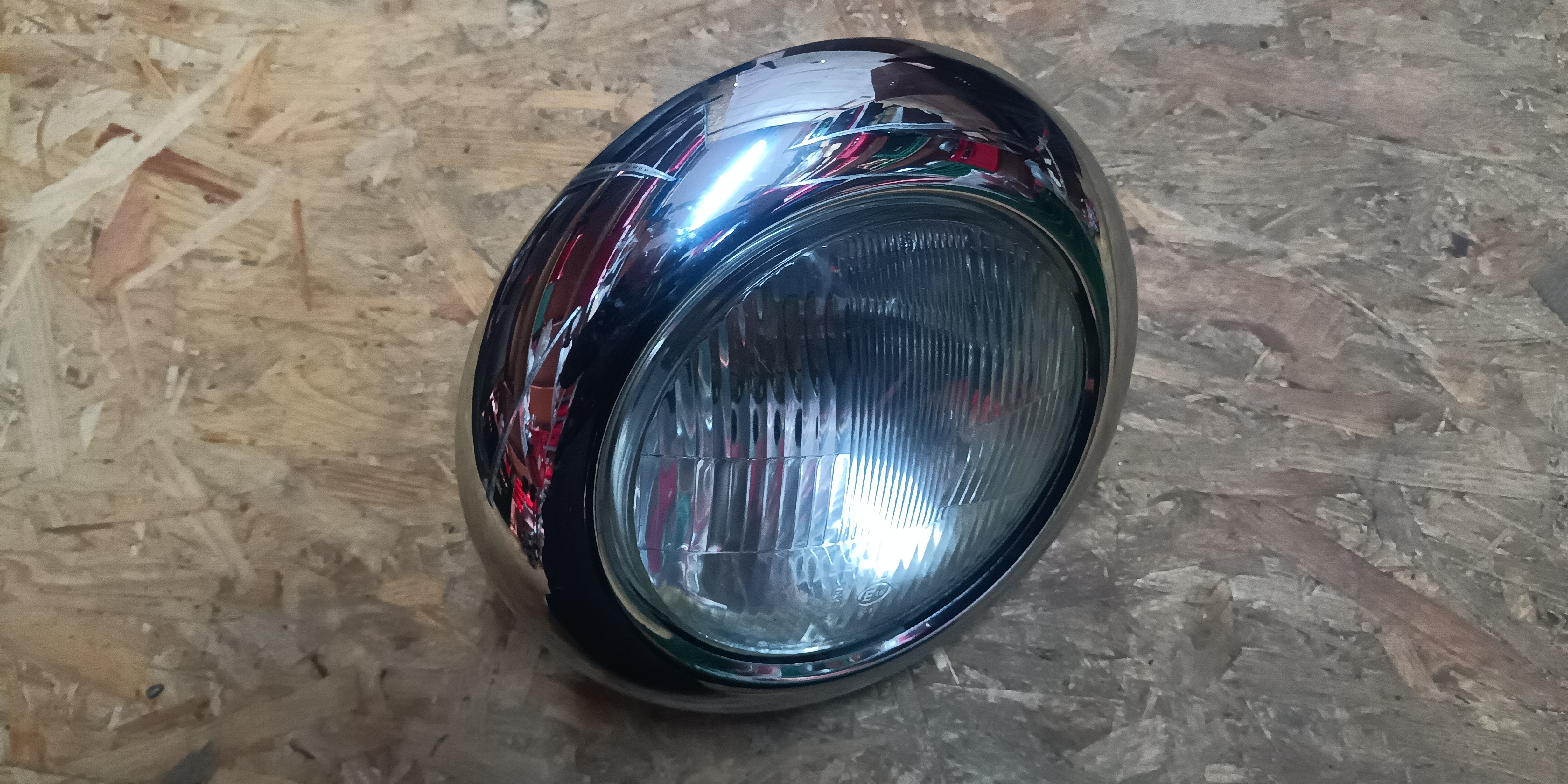 Scheinwerfer komplett Wartburg 311 312 Scheinwerfer Lampentopf und Lampenring Chrom