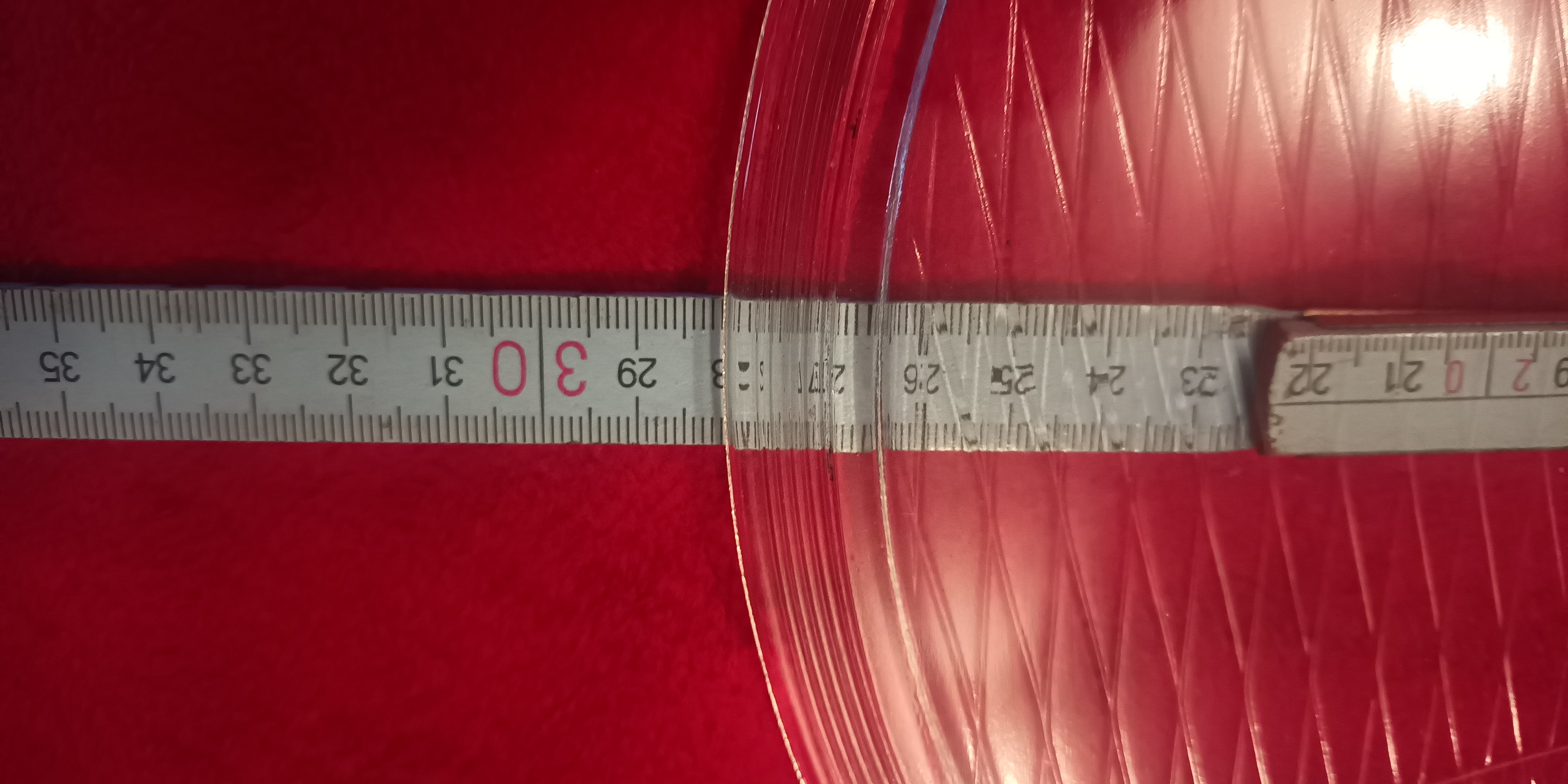 Scheinwerferglas  280mm Horch gerade