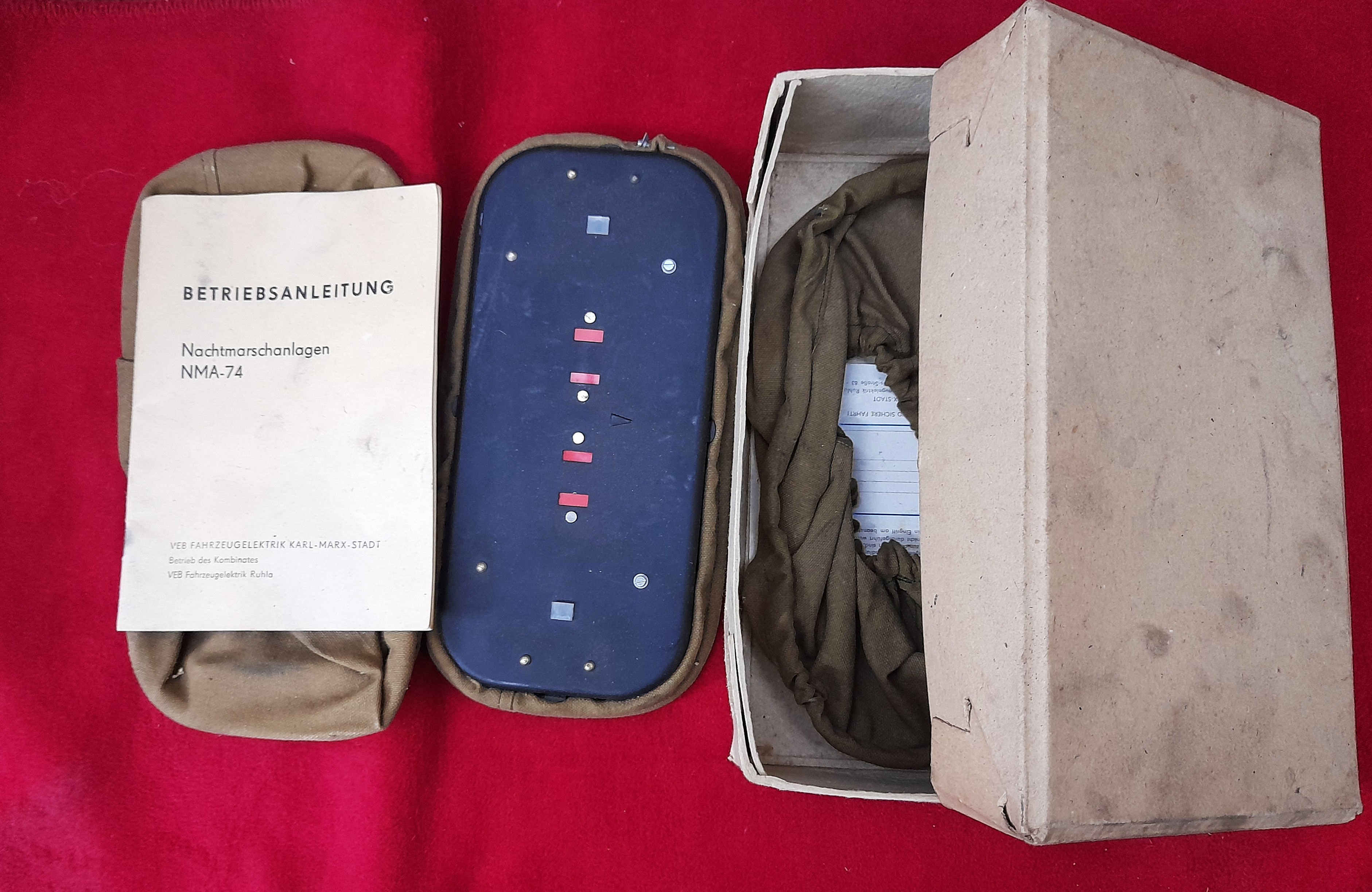 Nachtmarschanlage Tarnvorsätze Tarnlicht NVA Barkas Trabant IFA