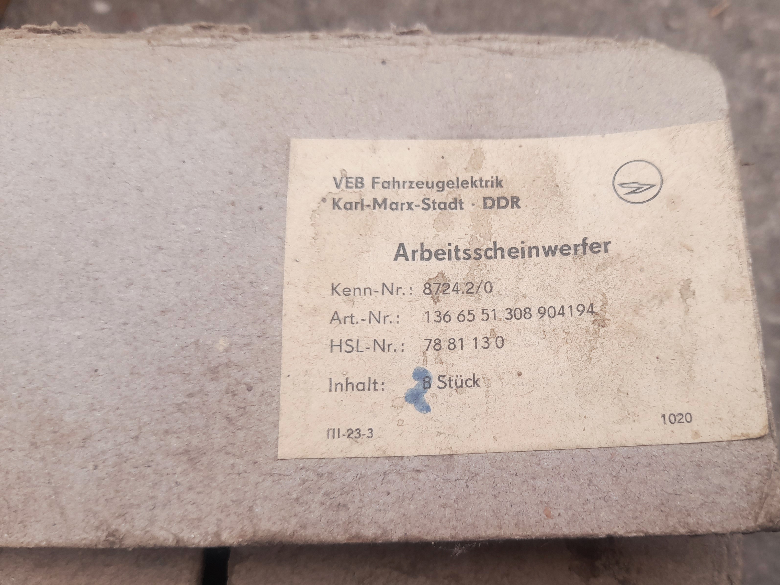Arbeitsscheinwerfer Rückfahrscheinwerfer Robur IFA W50  ZT300 - 303 ZT323
