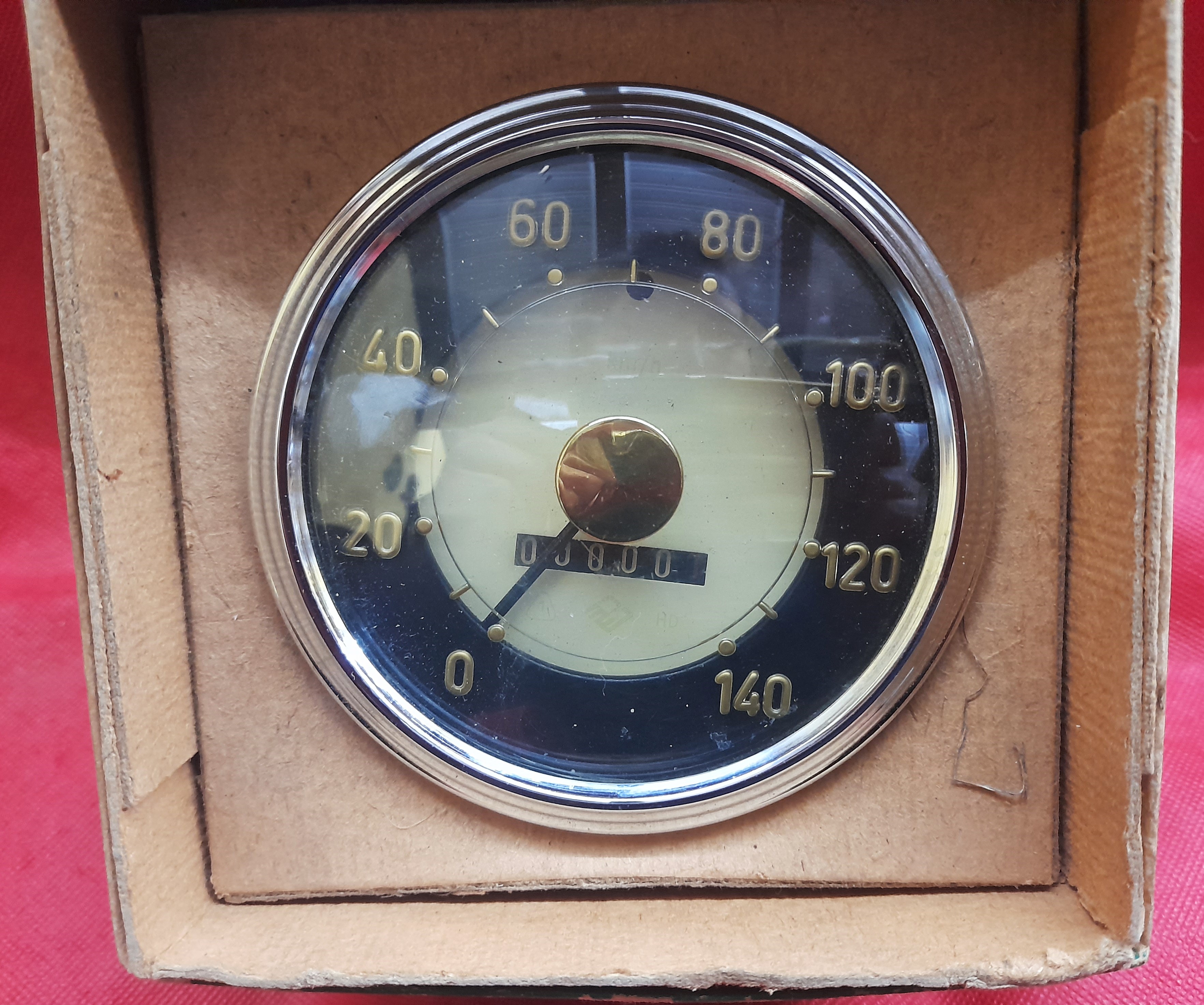Tachometer Tacho 140 km/h Goldpunkt Wartburg Barkas Framo