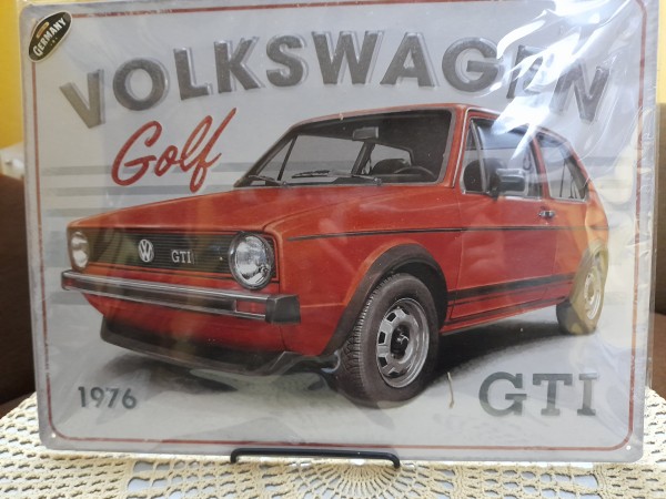 Blechschild VW Golf GTI