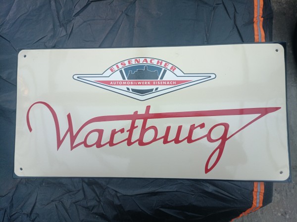Emailleschild Blechschild Schild Emaille Wartburg